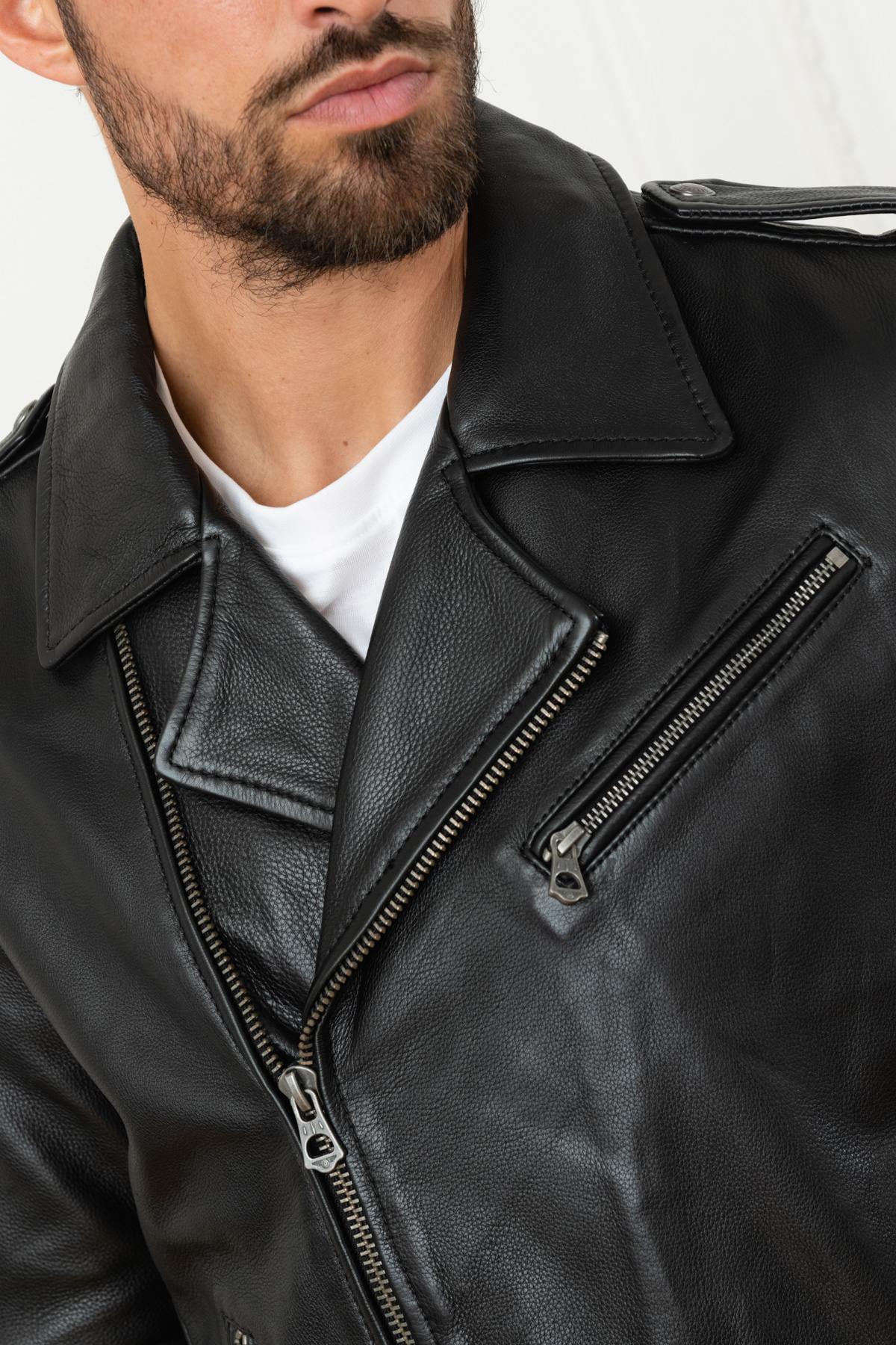 Herren Jacke Daytona RICK COW AIR MILLED BLACK — Ansicht 7