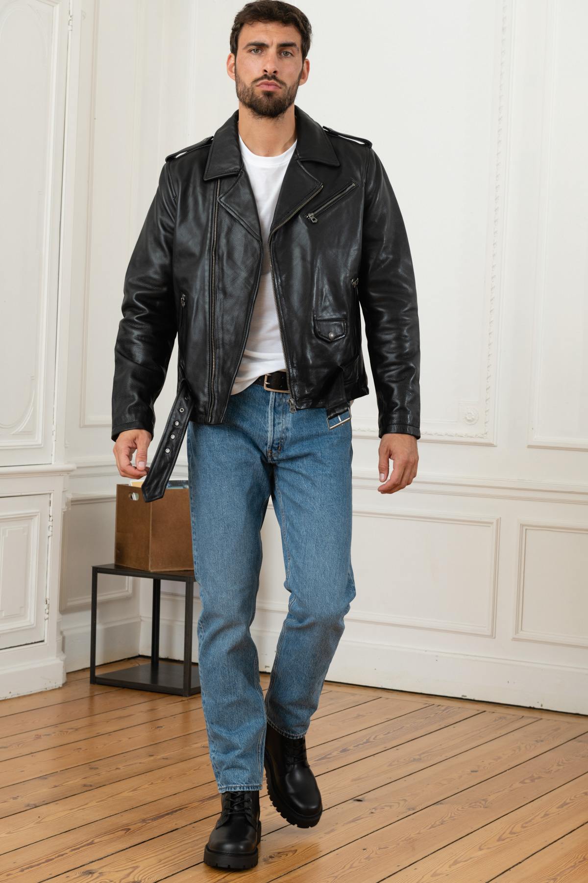 Herren Jacke Daytona RICK COW AIR MILLED BLACK — Ansicht 2