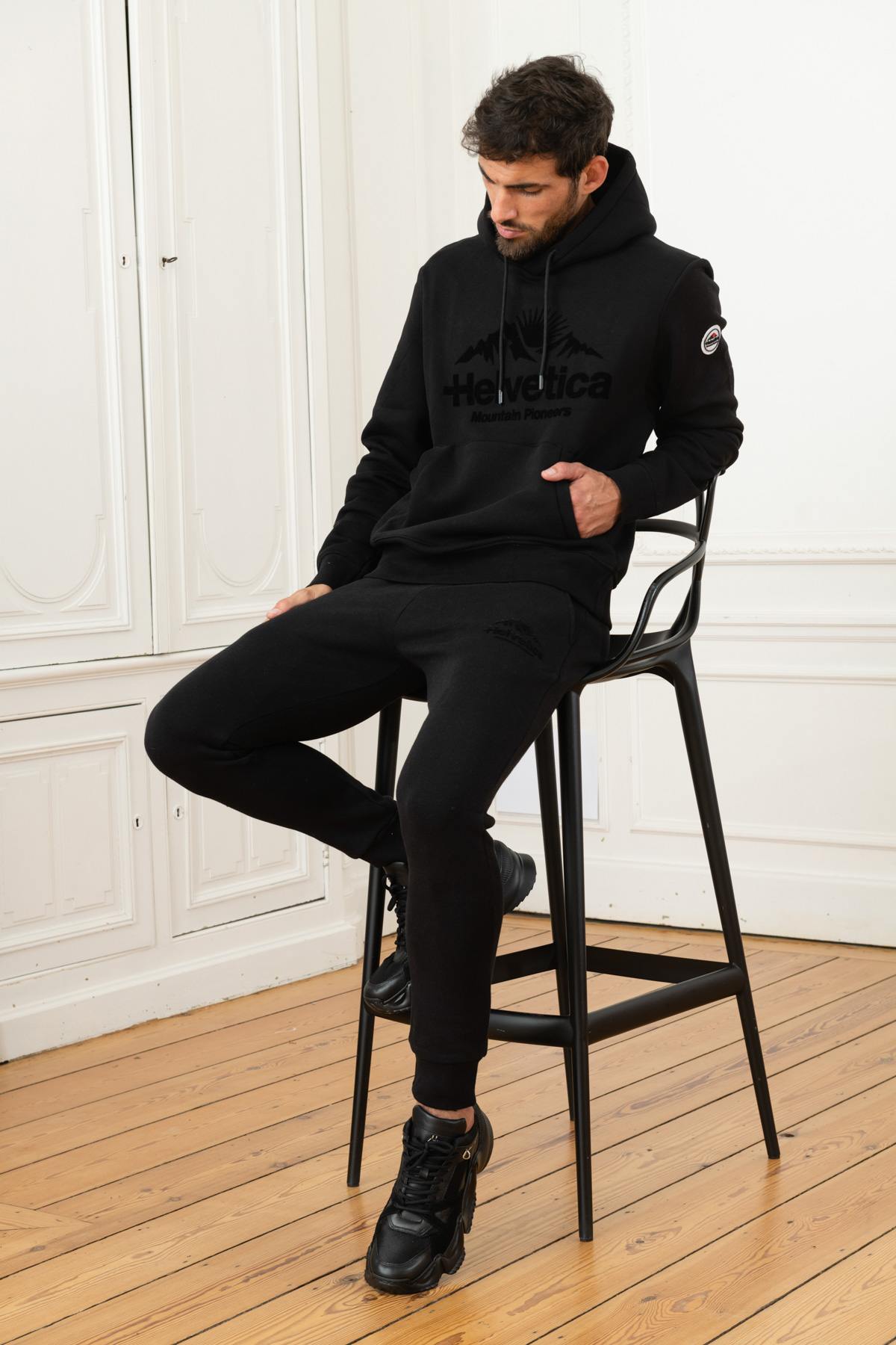 Pantalon Hombre Helvetica Mountain Pioneers CONTI BLACK — vista 5