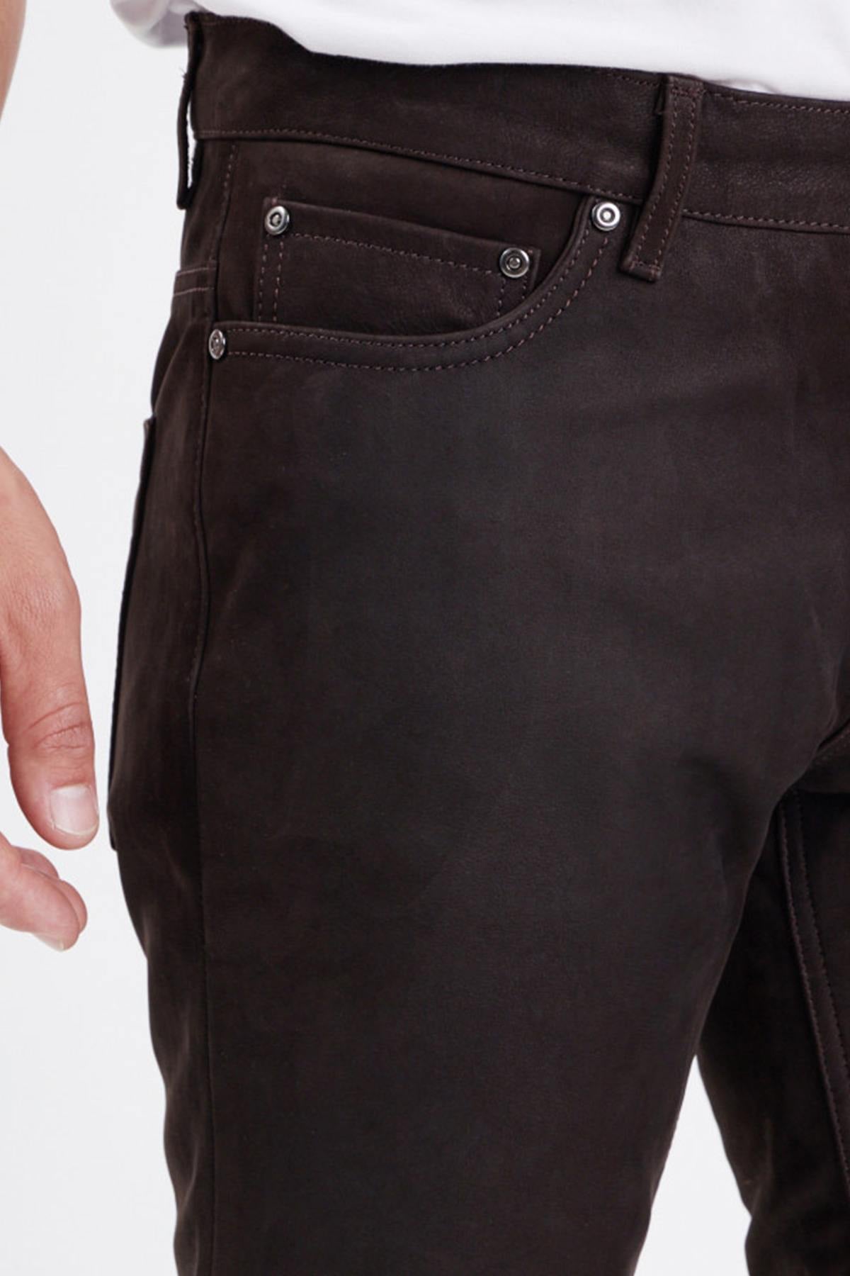 Pantaloni Uomo Daytona BOOLING PANT COW MADISON BROWN — vista 3