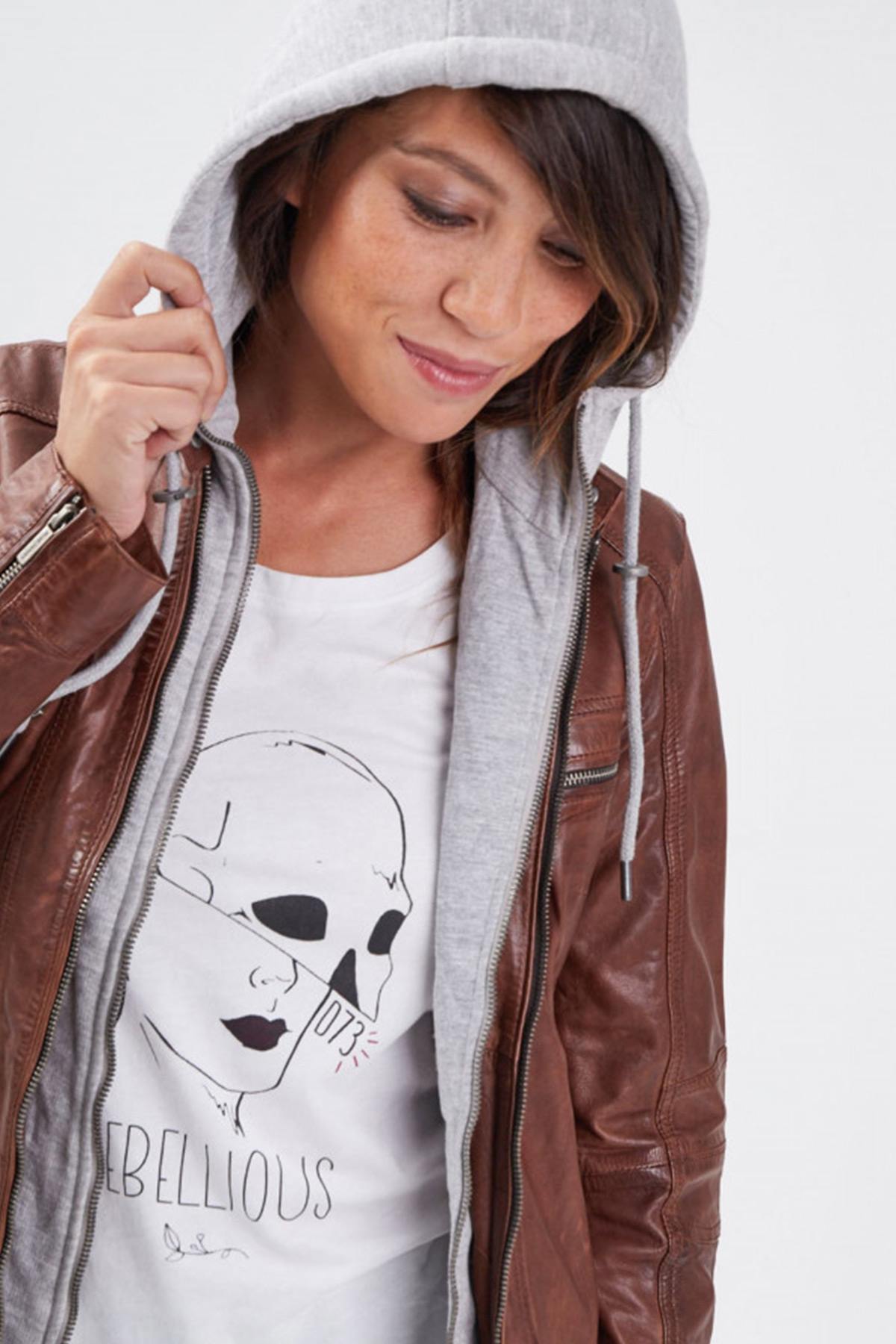 Damen Jacke Rose Garden SILENE HOOD SHEEP AOSTA BISON — Ansicht 6