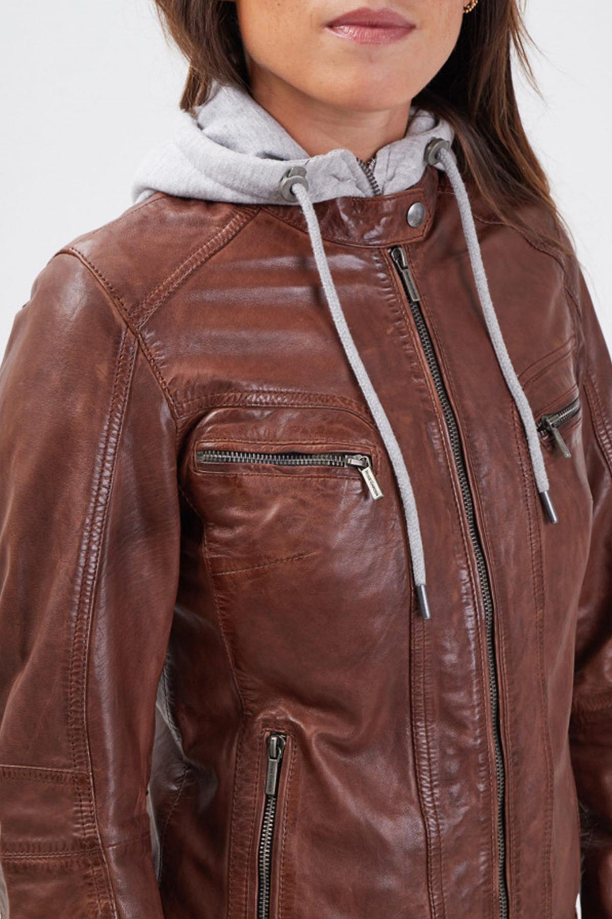Damen Jacke Rose Garden SILENE HOOD SHEEP AOSTA BISON — Ansicht 7