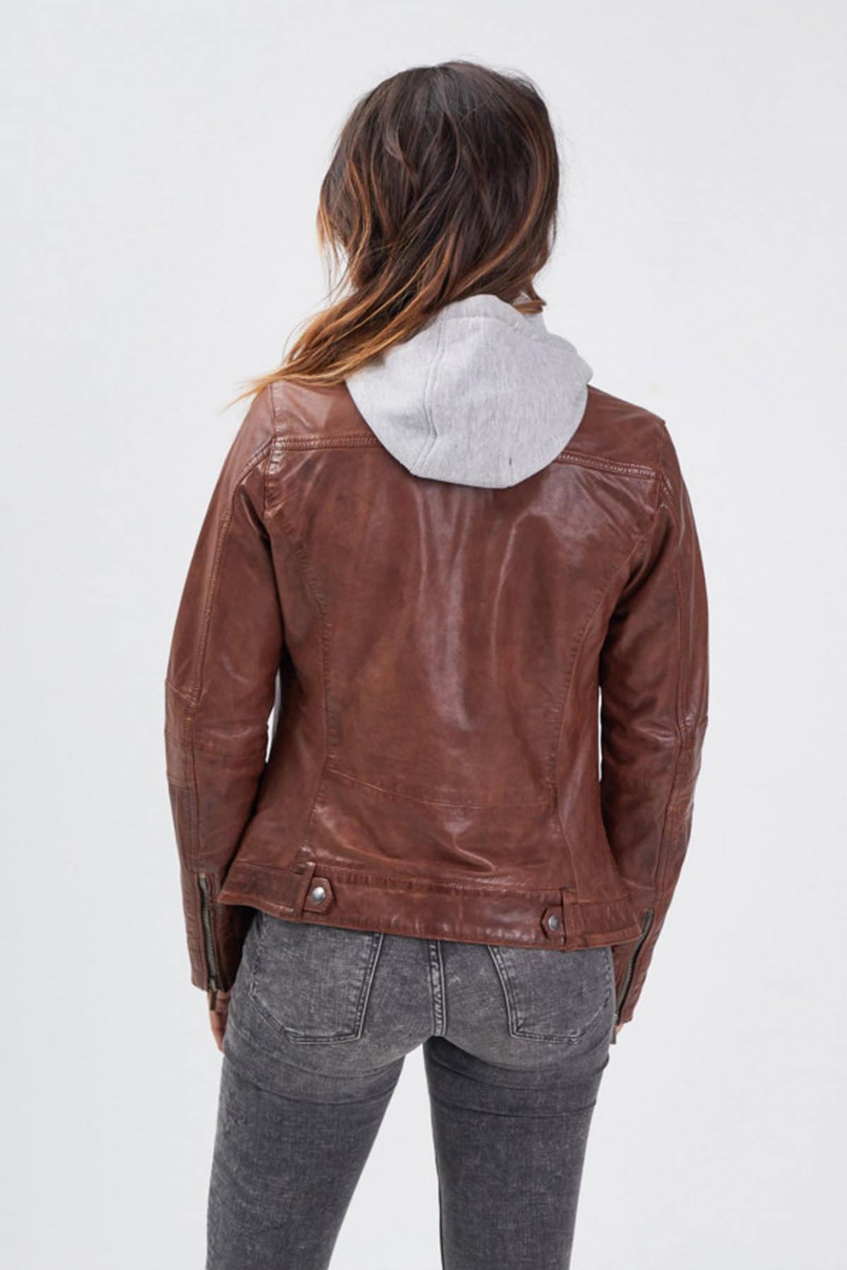 Damen Jacke Rose Garden SILENE HOOD SHEEP AOSTA BISON — Ansicht 4