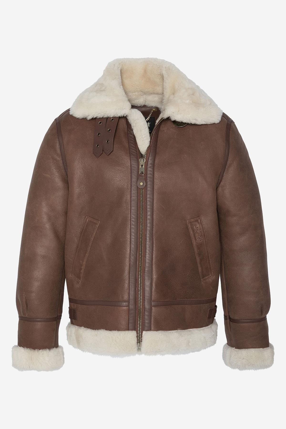 Giacche Uomo Schott LC1259 COGNAC — vista 9