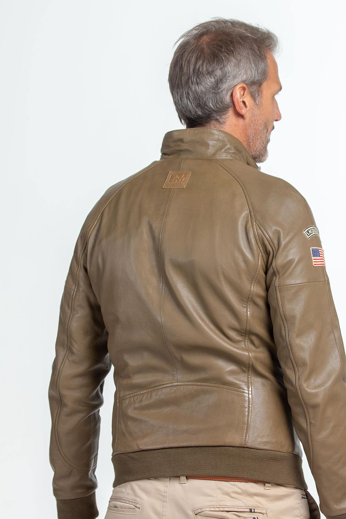 Chaqueta Hombre Steve Mcqueen HARRY SHEEP STEVE MCQUEEN CROWN KAKI — vista 3