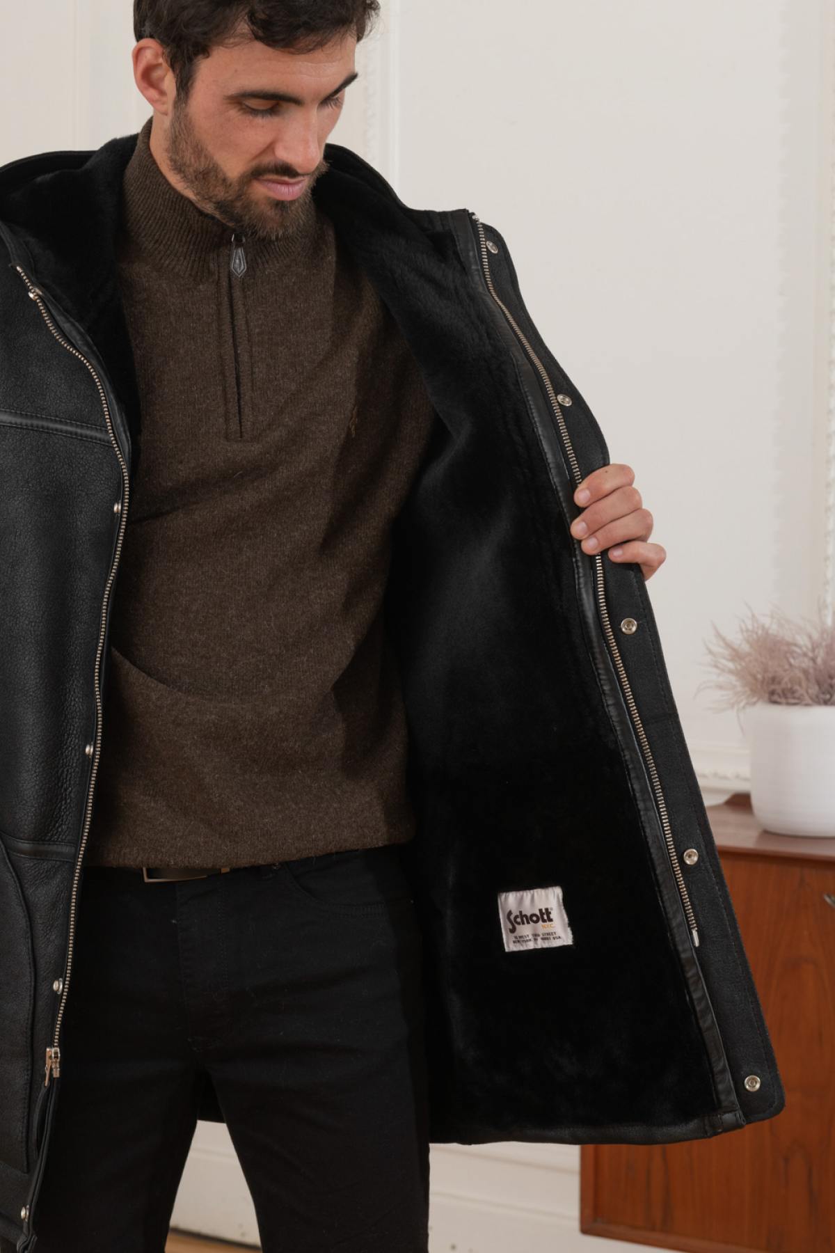 Herren Mantel Schott LCCOLORADOH BLACK — Ansicht 5