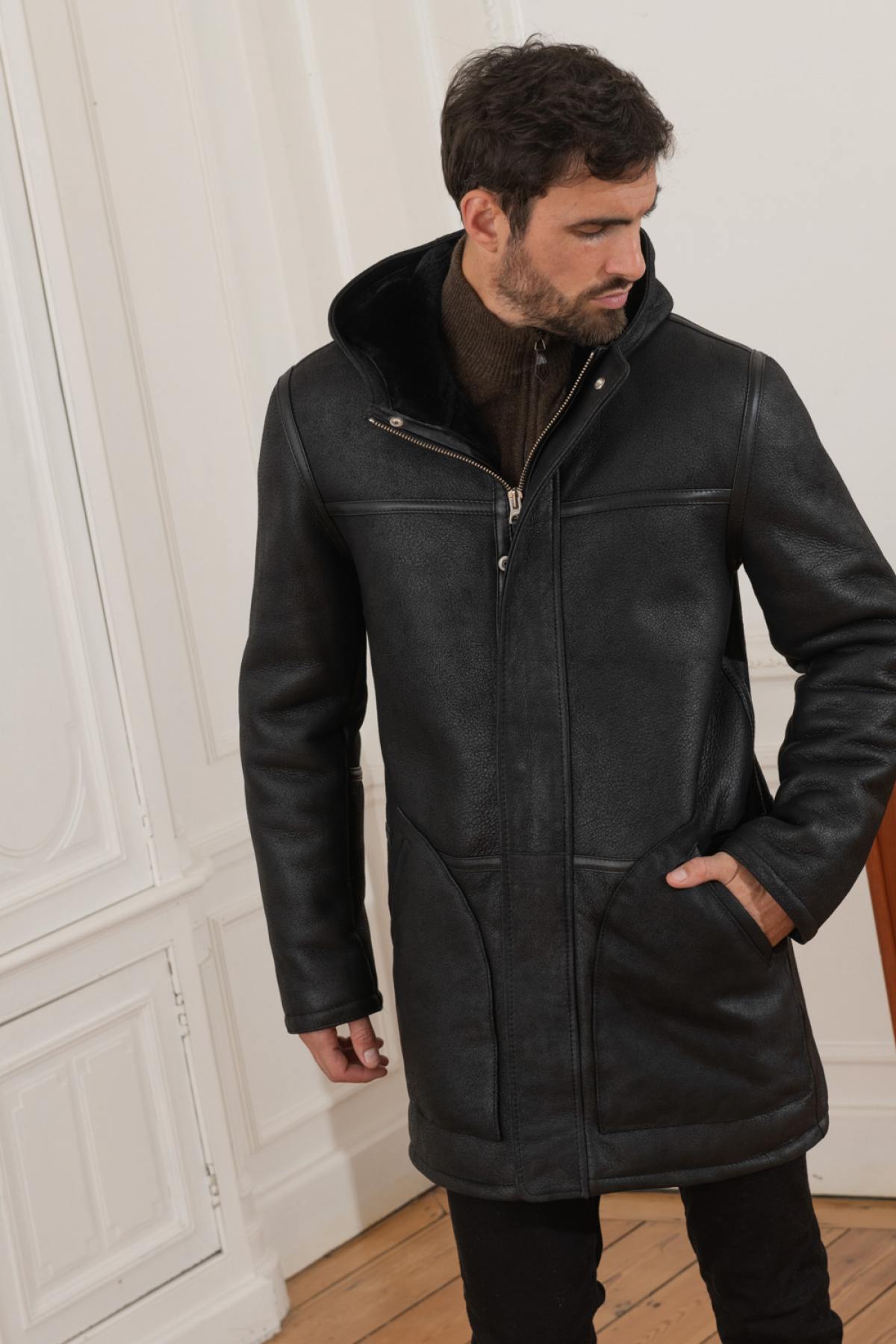 Herren Mantel Schott LCCOLORADOH BLACK — Ansicht 1