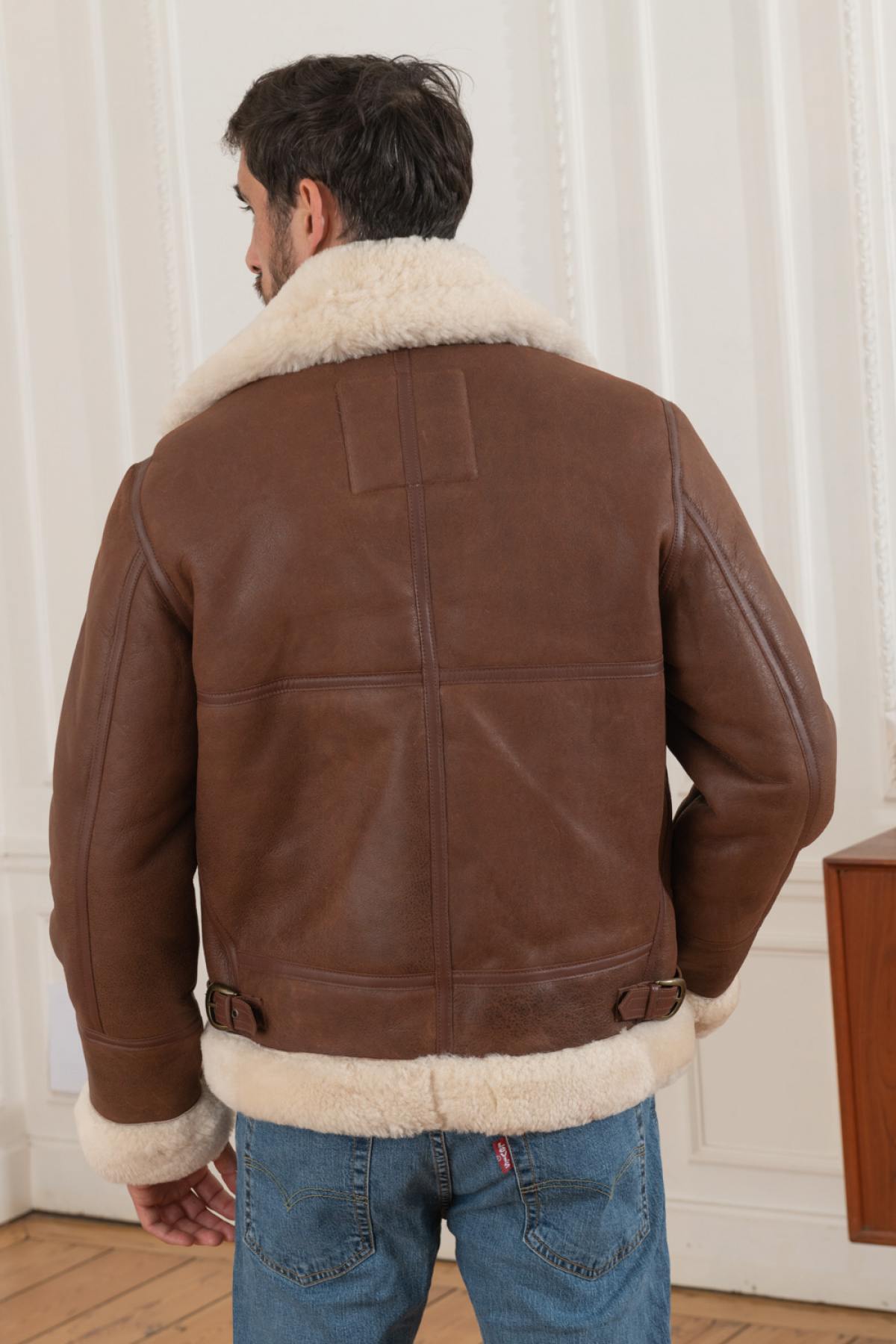 Giacche Uomo Schott LC1259 COGNAC — vista 5