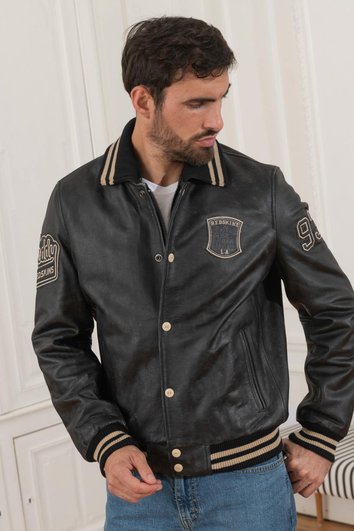 Giacche Uomo Redskins SKATEBOARD COHIBA BLACK — vista 8