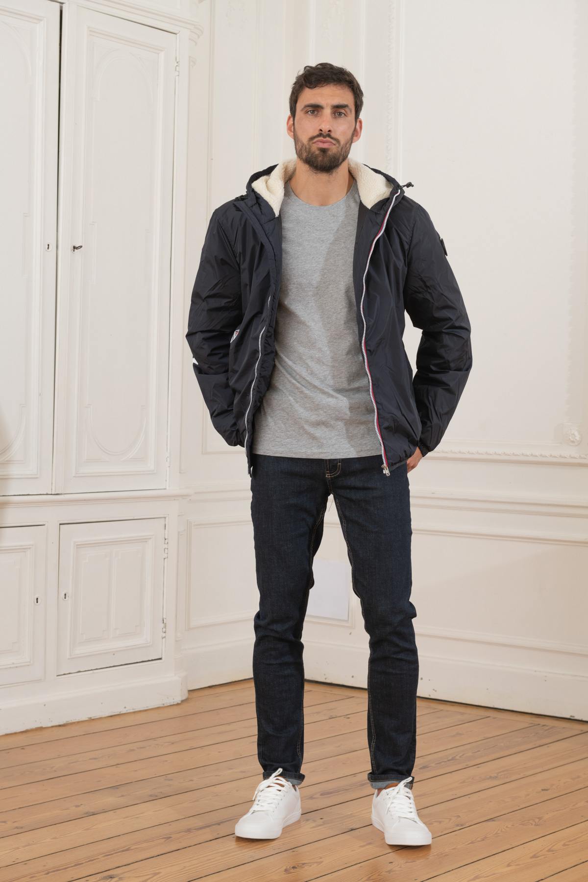 Blouson Homme Helvetica Mountain Pioneers NILS DARK NAVY — vue 2