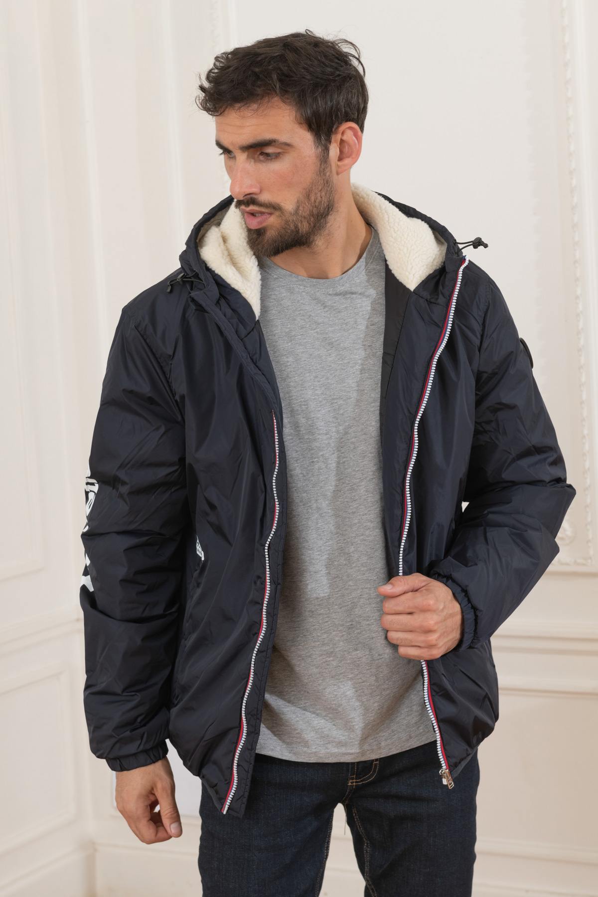 Blouson Homme Helvetica Mountain Pioneers NILS DARK NAVY — vue 3