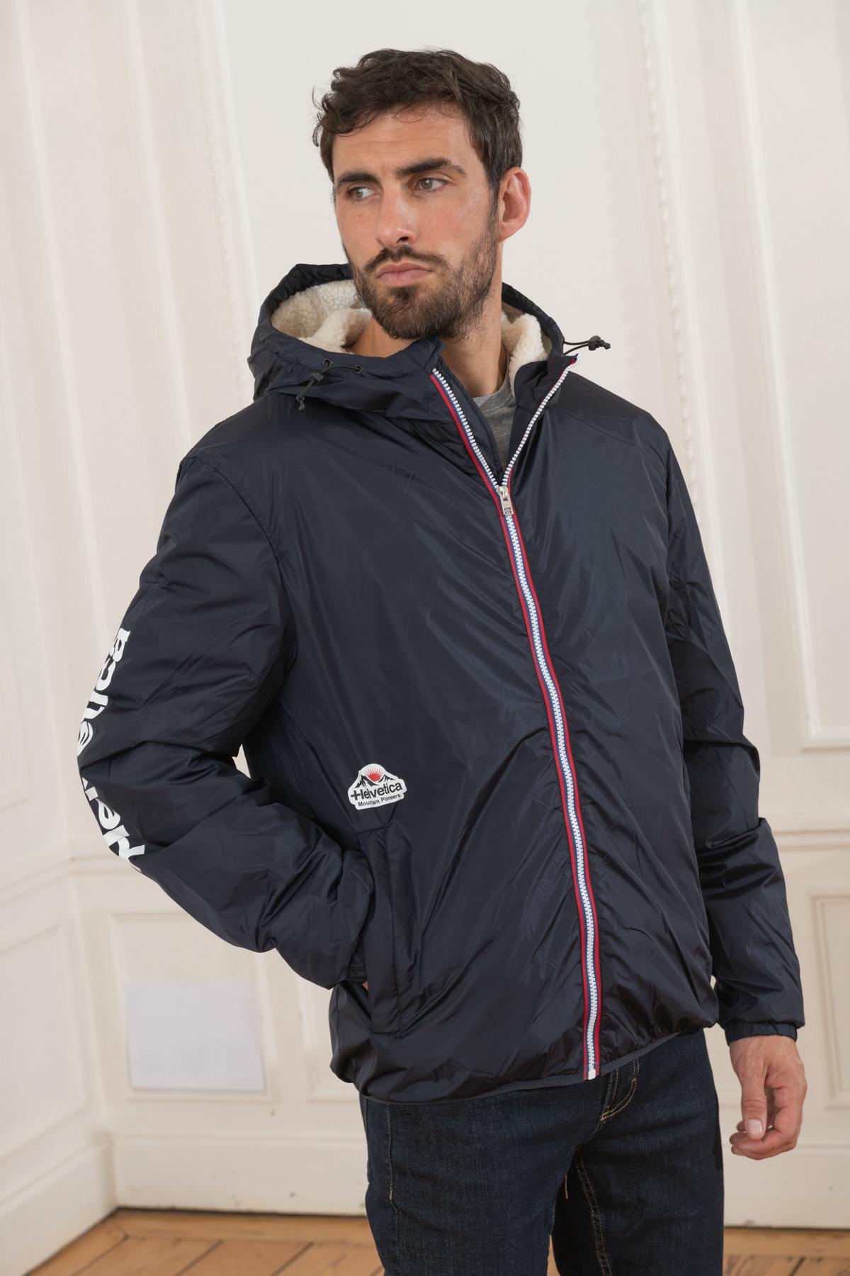 Blouson Homme Helvetica Mountain Pioneers NILS DARK NAVY — vue 1