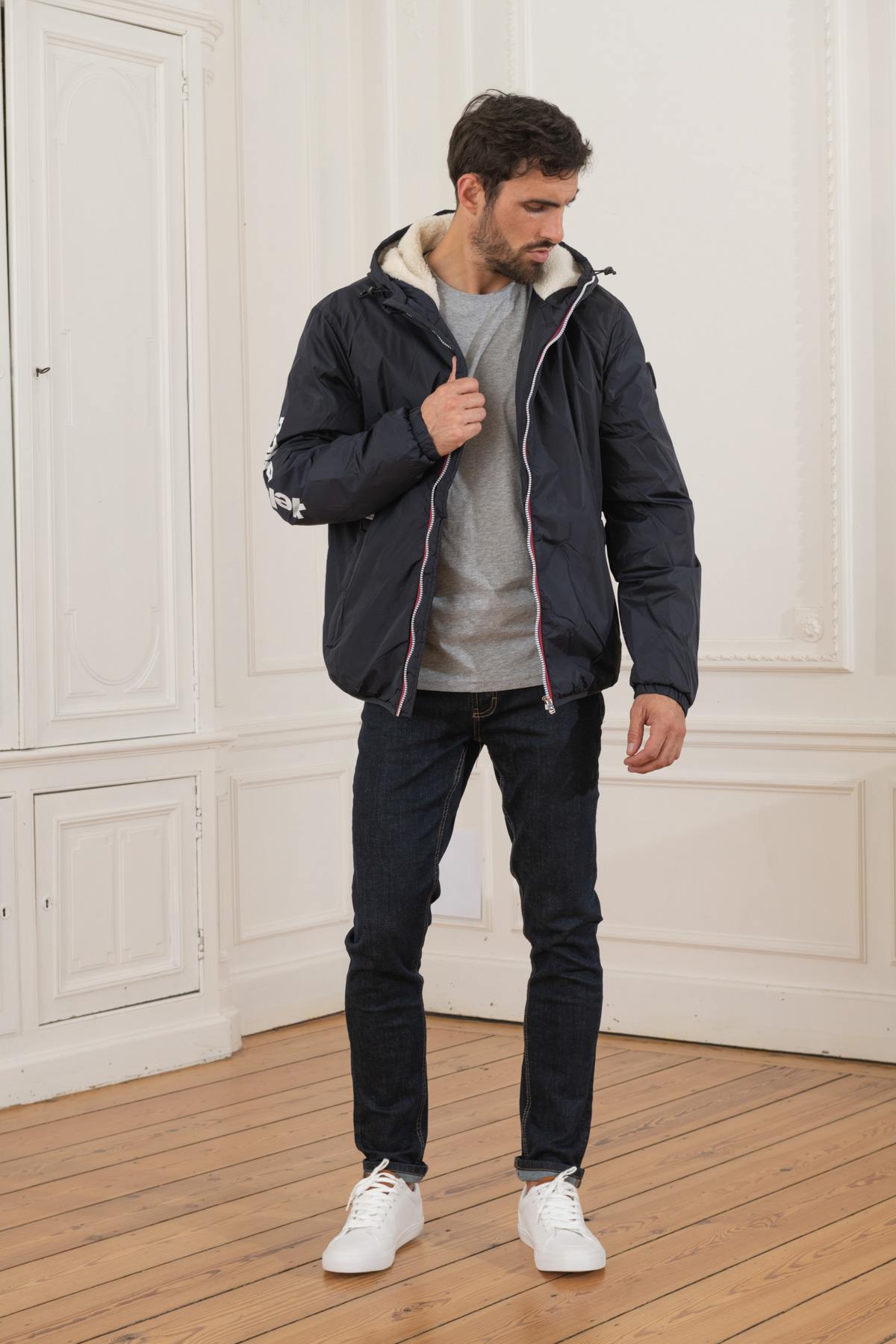Blouson Homme Helvetica Mountain Pioneers NILS DARK NAVY — vue 9