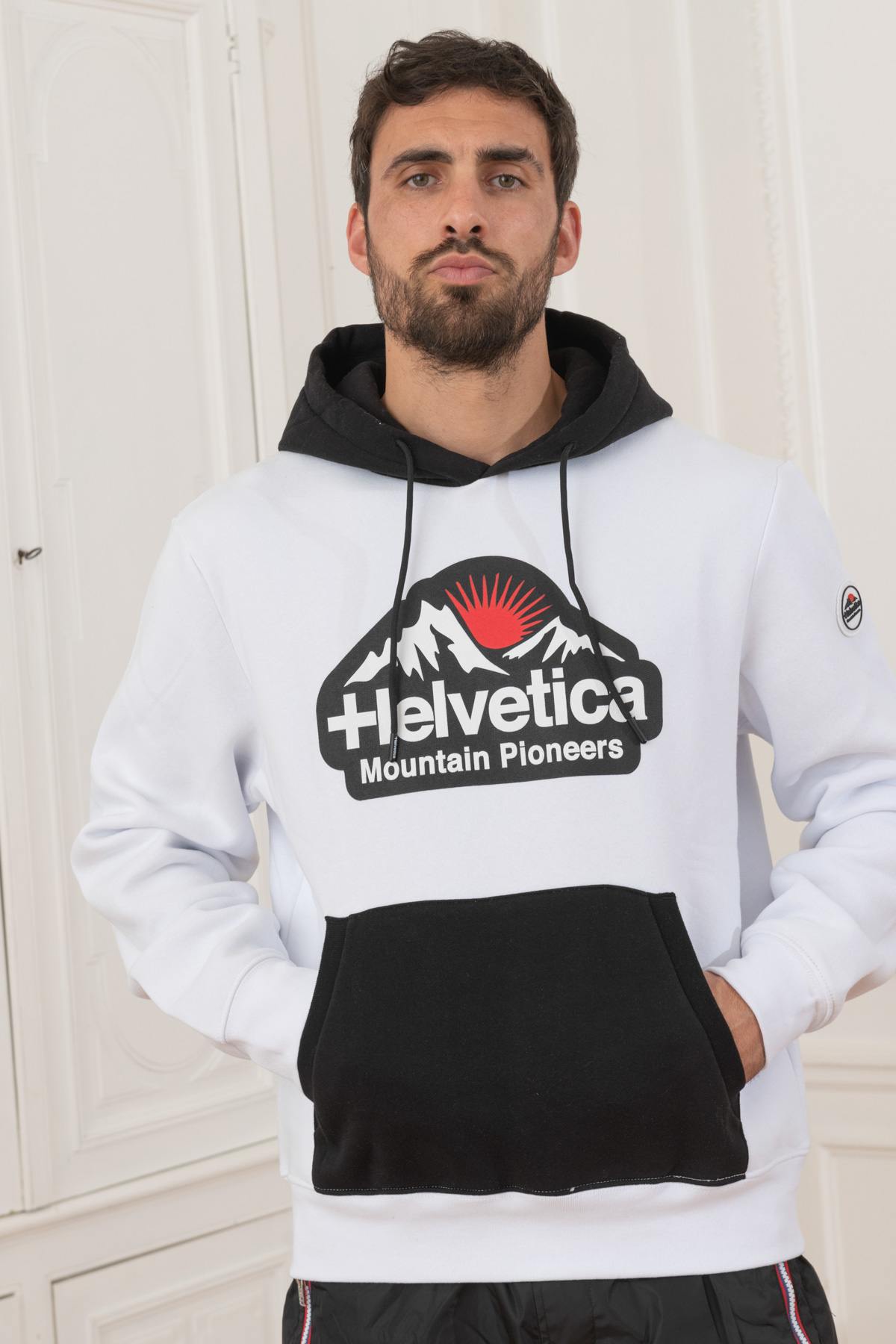 Maglione/felpa Uomo Helvetica Mountain Pioneers WINGO WHITE — vista 4