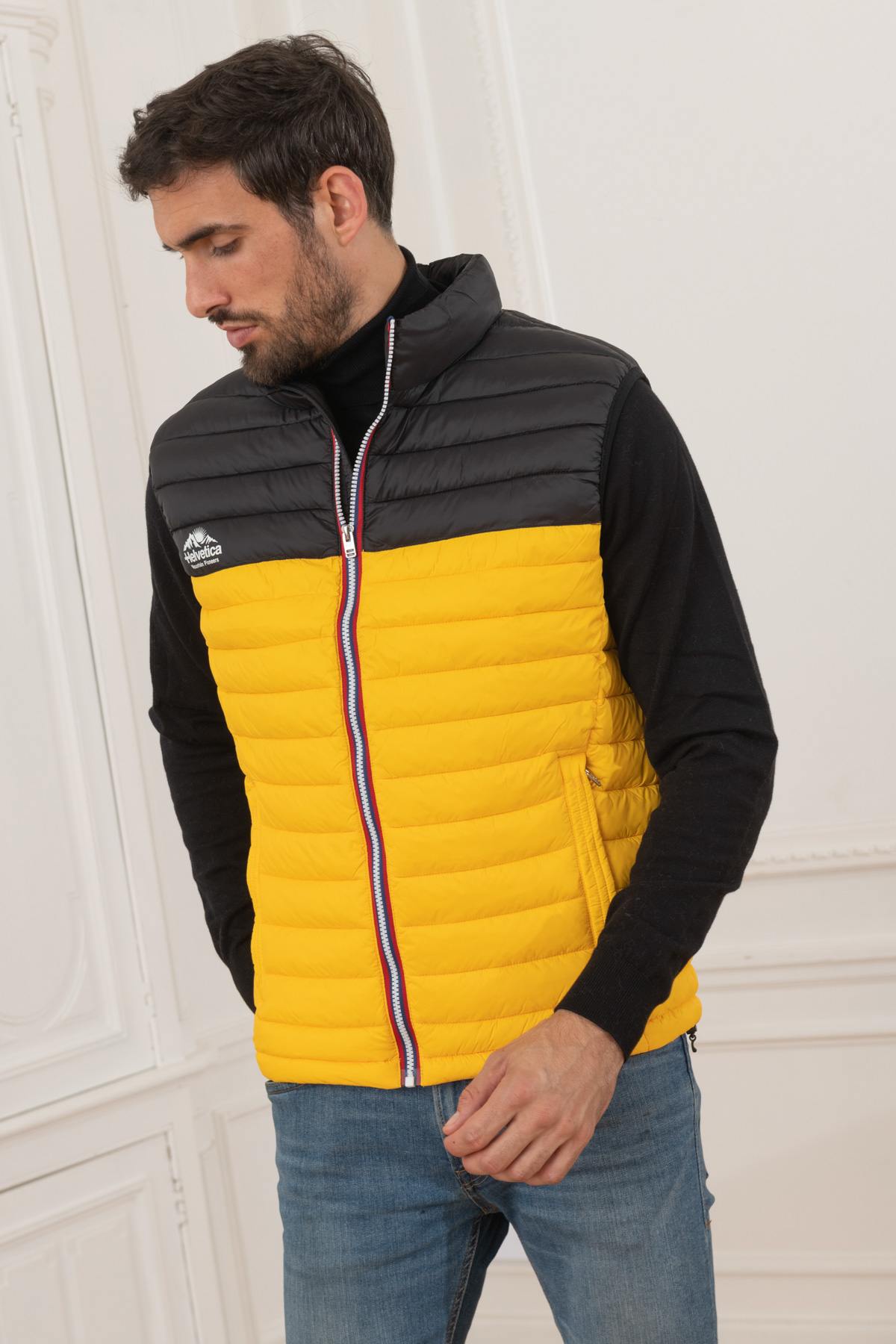 Blouson Homme Helvetica Mountain Pioneers BILLY YELLOW — vue 1
