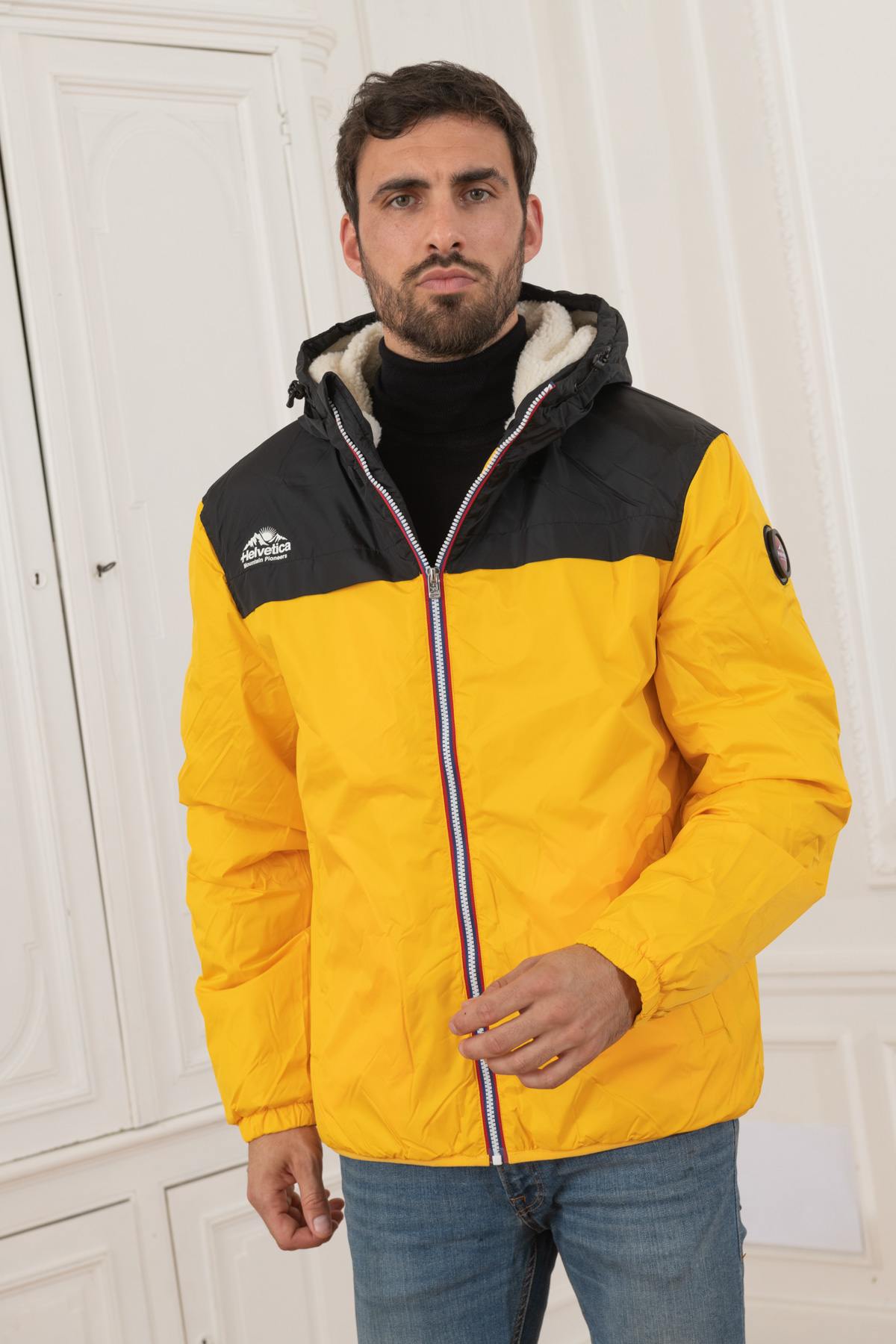 Giacche Uomo Helvetica Mountain Pioneers CASEY YELLOW — vista 3