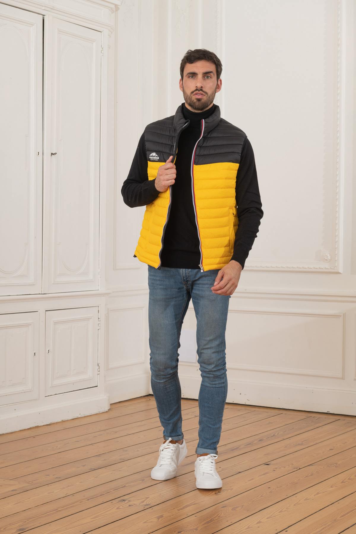 Blouson Homme Helvetica Mountain Pioneers BILLY YELLOW — vue 6