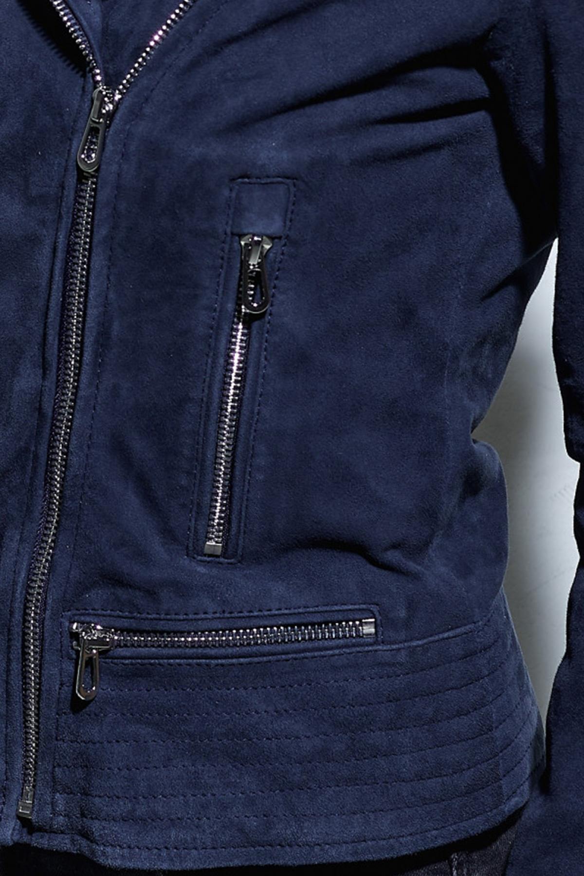 Chaqueta Mujeres Rose Garden VELA GOAT SUEDE NAVY BLUE — vista 2