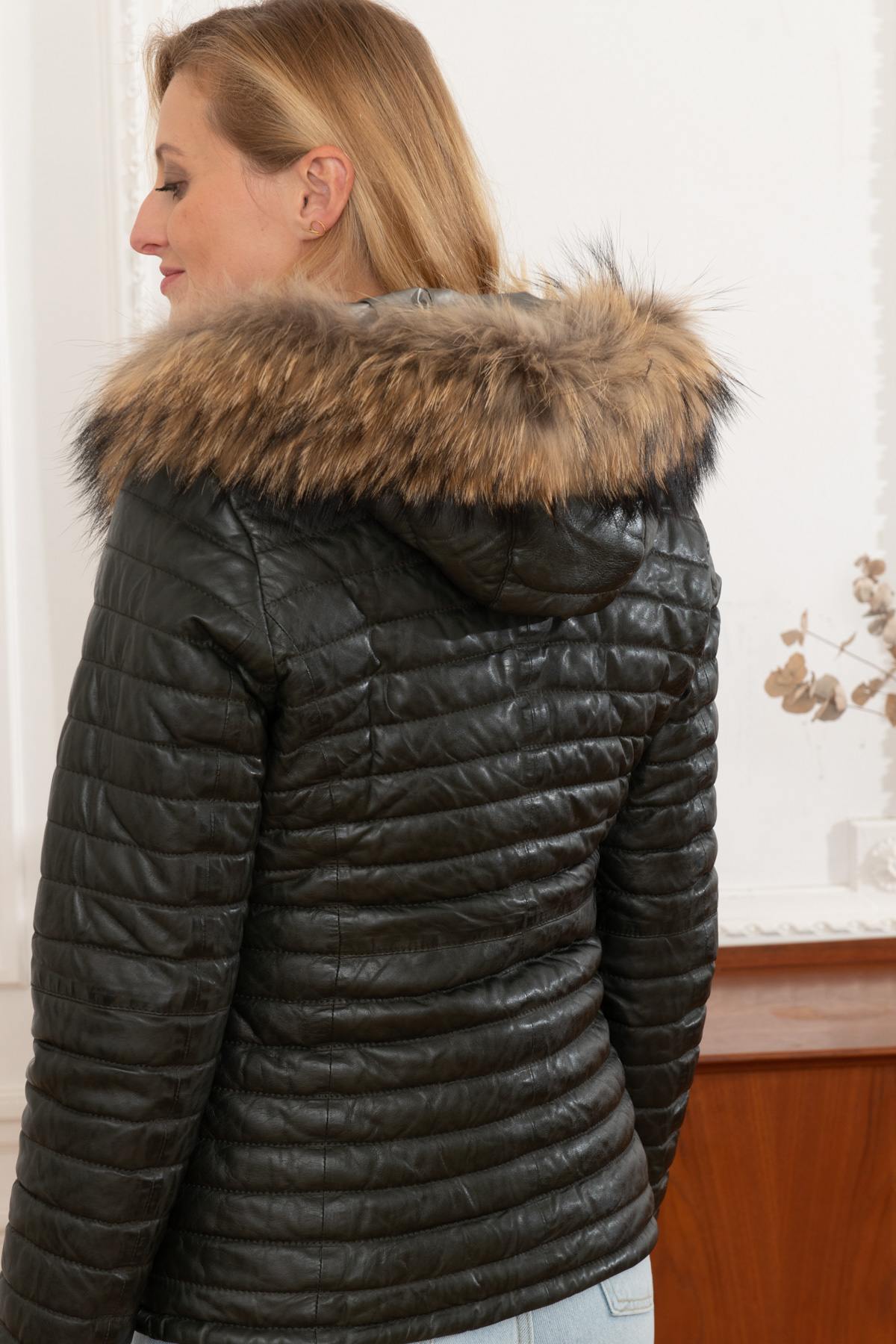 Blouson Femme Oakwood HAPPY VERT FONCE 523 — vue 5