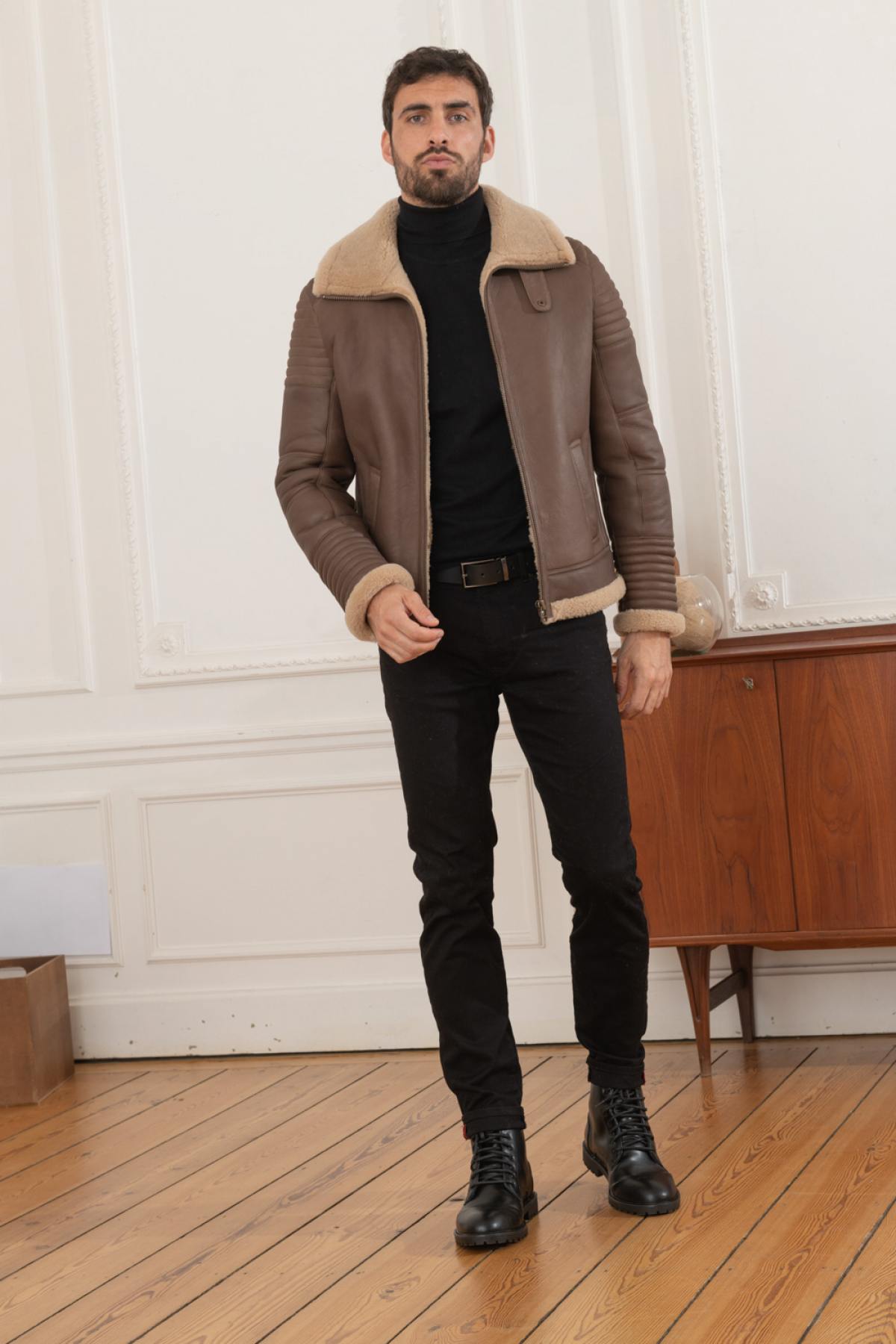 Blouson Homme Cityzen MONTEVIDEO BROWN — vue 3