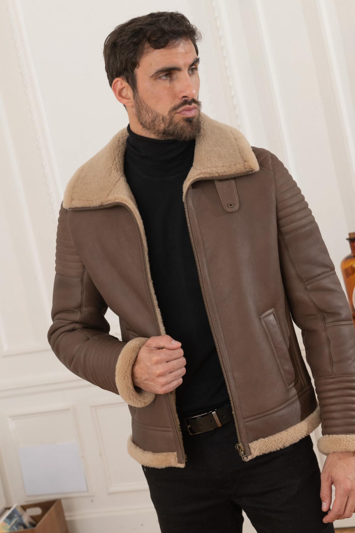 Blouson Homme Cityzen MONTEVIDEO BROWN — vue 4