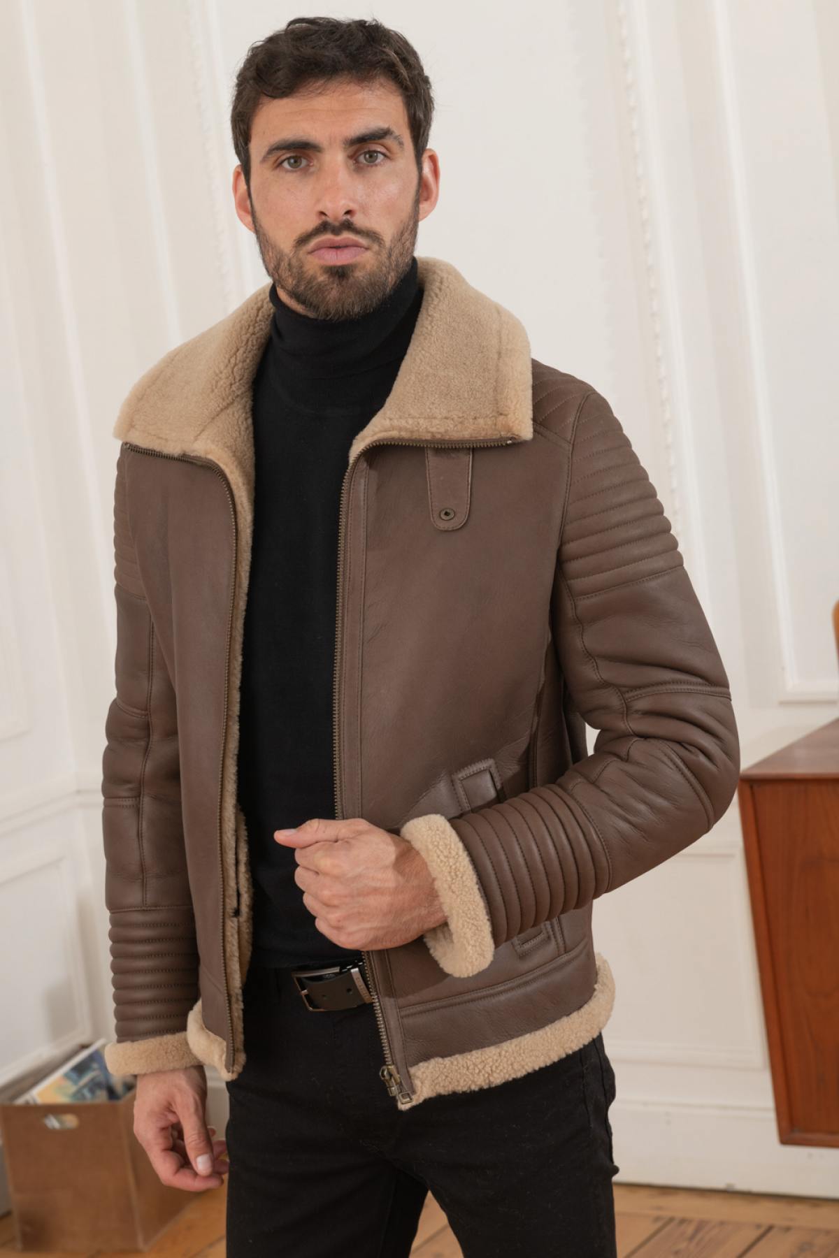 Blouson Homme Cityzen MONTEVIDEO BROWN — vue 7