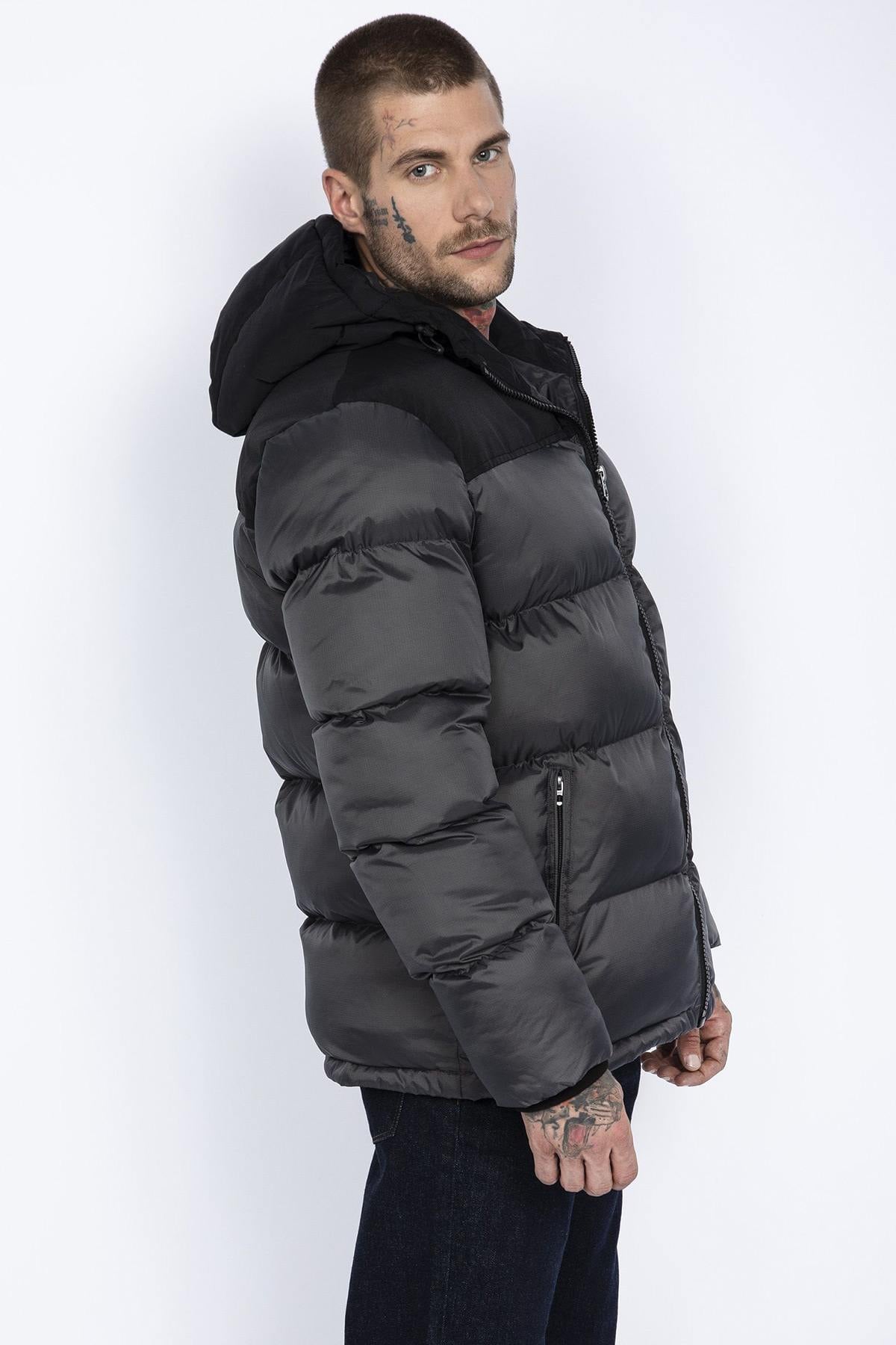 Giacche Uomo Schott UTAH2 ANTHRACITE — vista 2