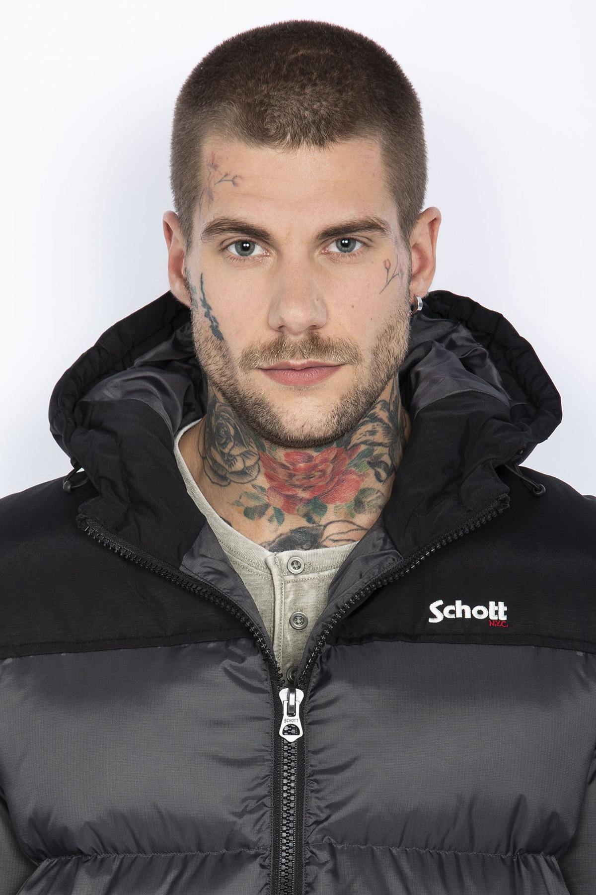 Giacche Uomo Schott UTAH2 ANTHRACITE — vista 4