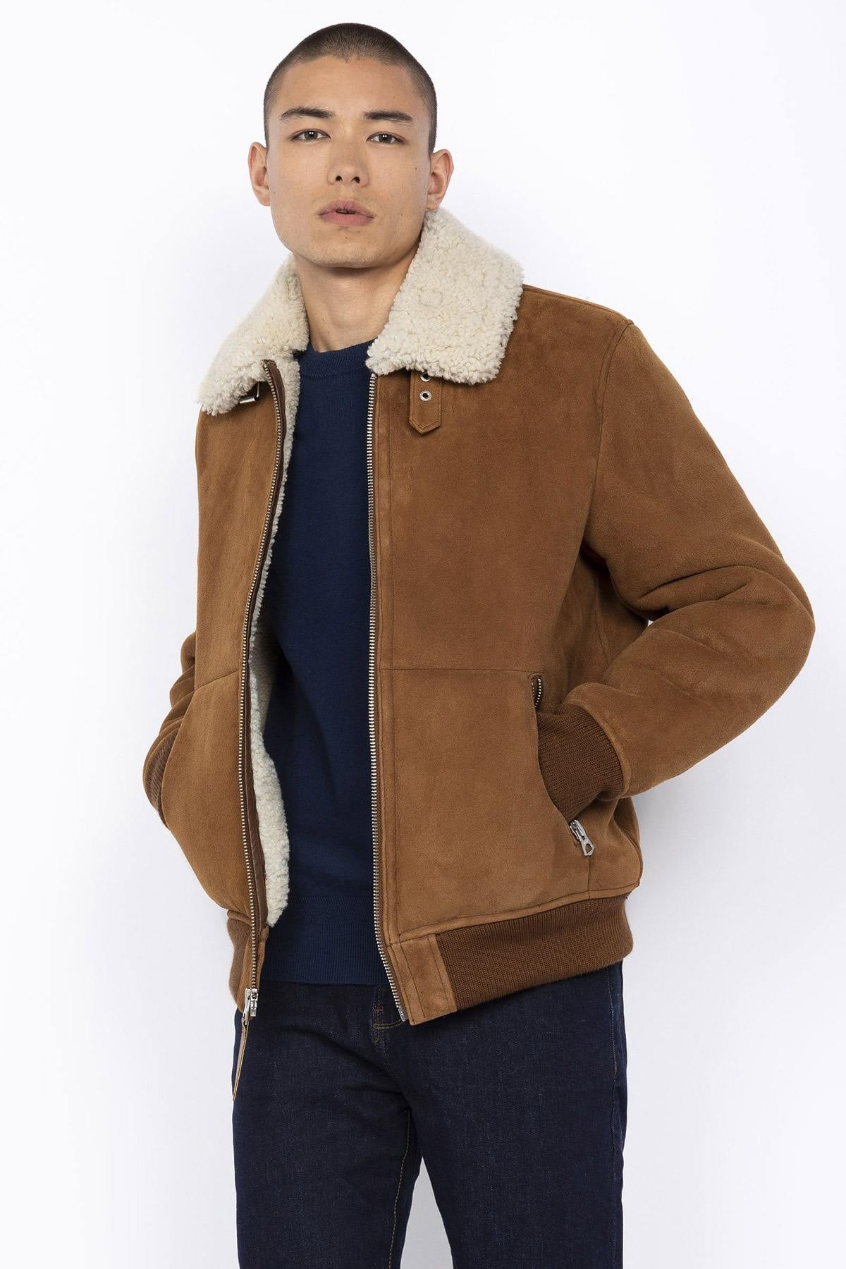 Giacche Uomo Schott LCB200S RUST — vista 4