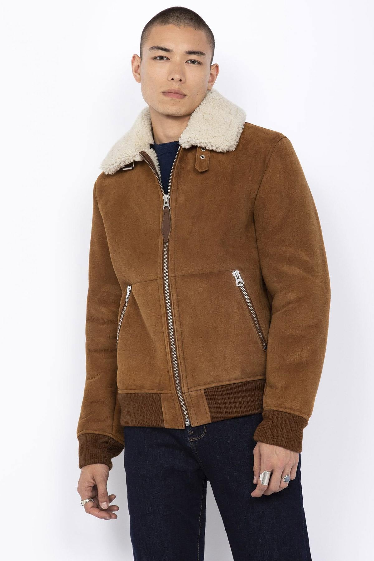 Giacche Uomo Schott LCB200S RUST — vista 1