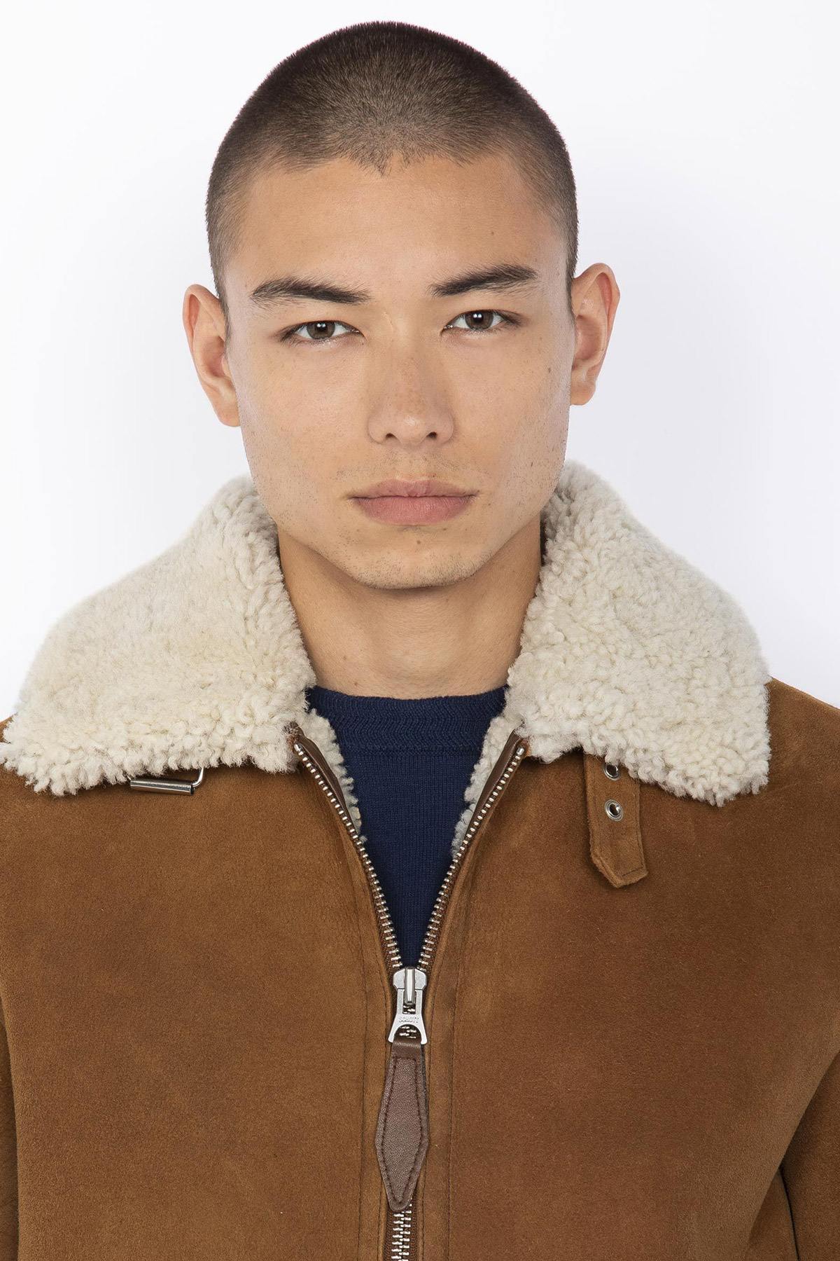 Giacche Uomo Schott LCB200S RUST — vista 2