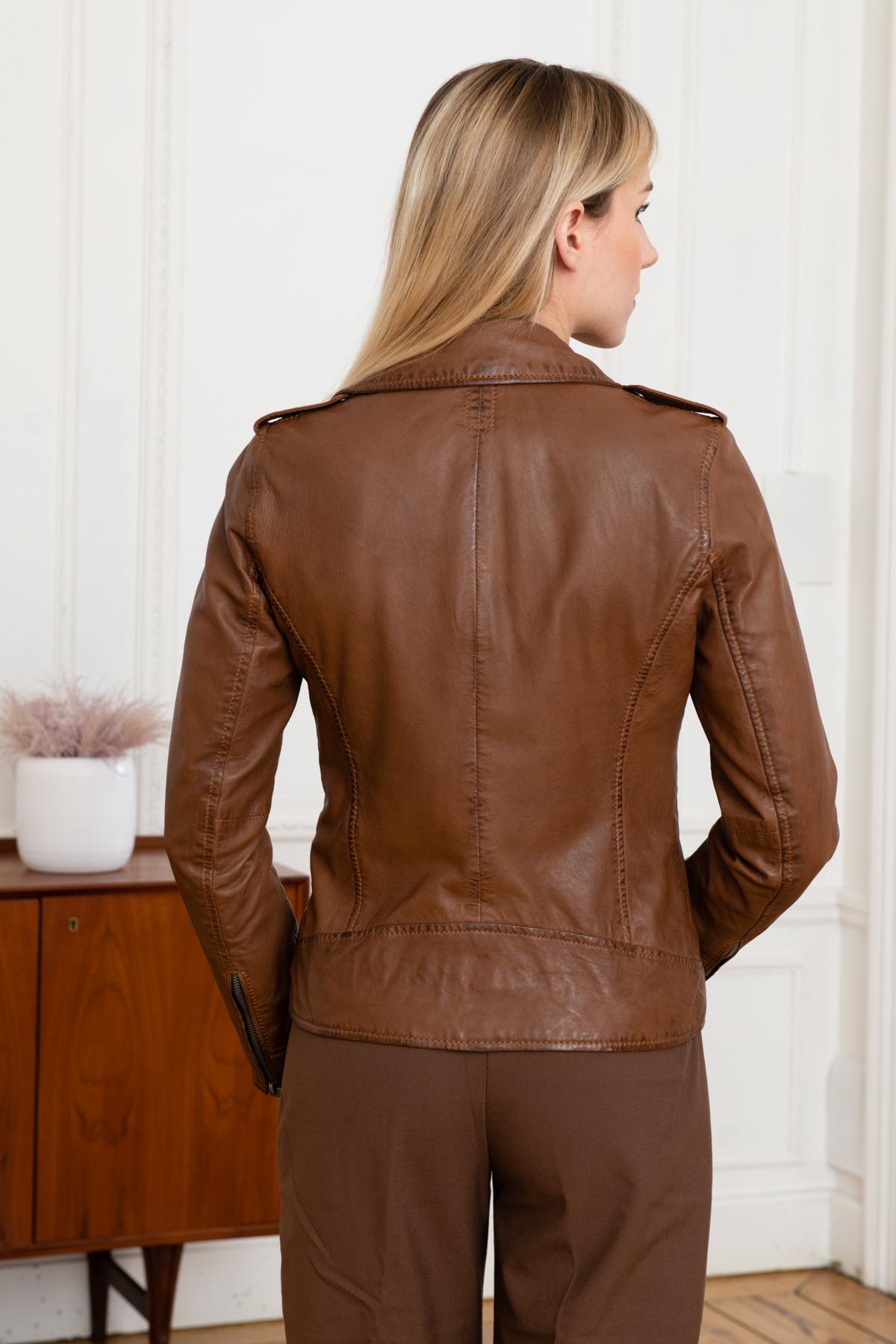 Blouson Femme Oakwood LISA 6 COGNAC 507 — vue 4
