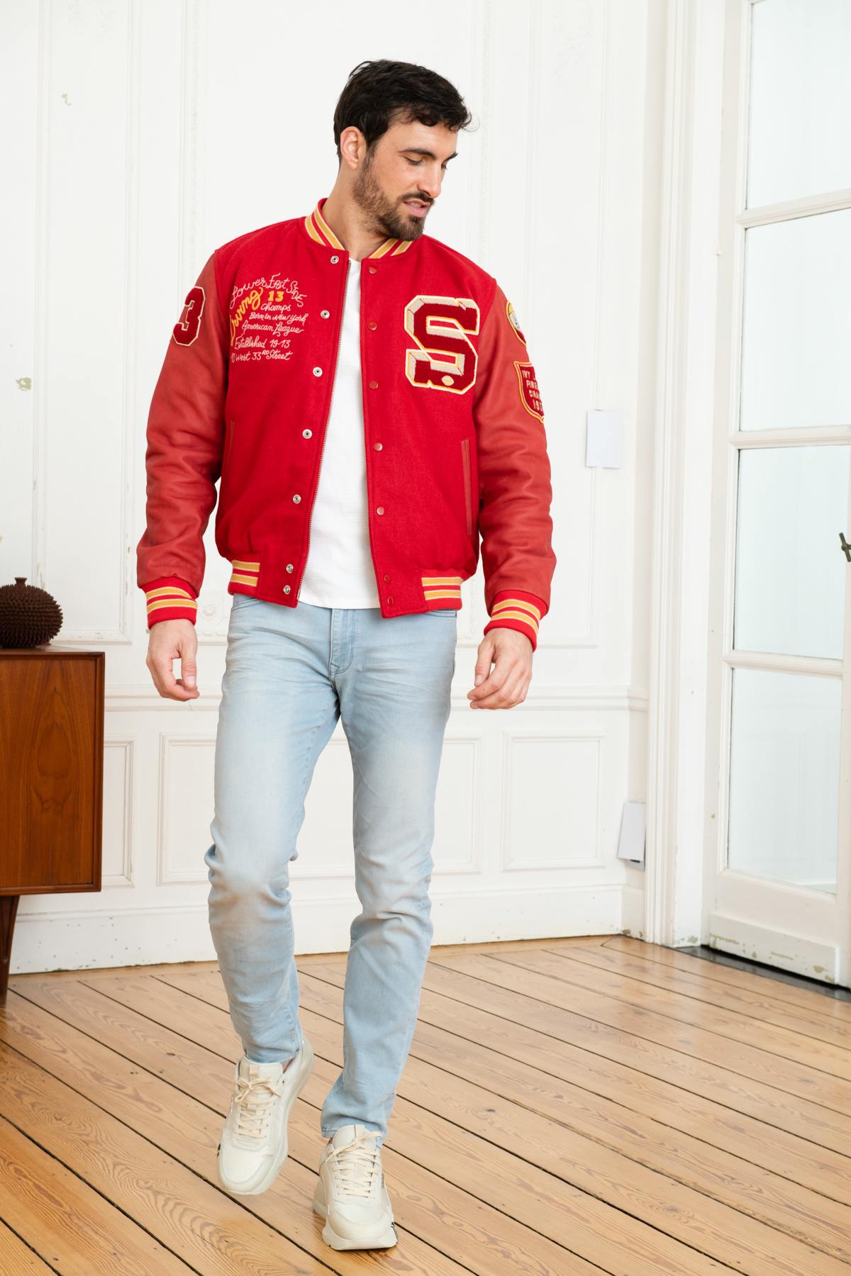 Chaqueta Hombre Schott LCTEDDYBD RED RED — vista 2