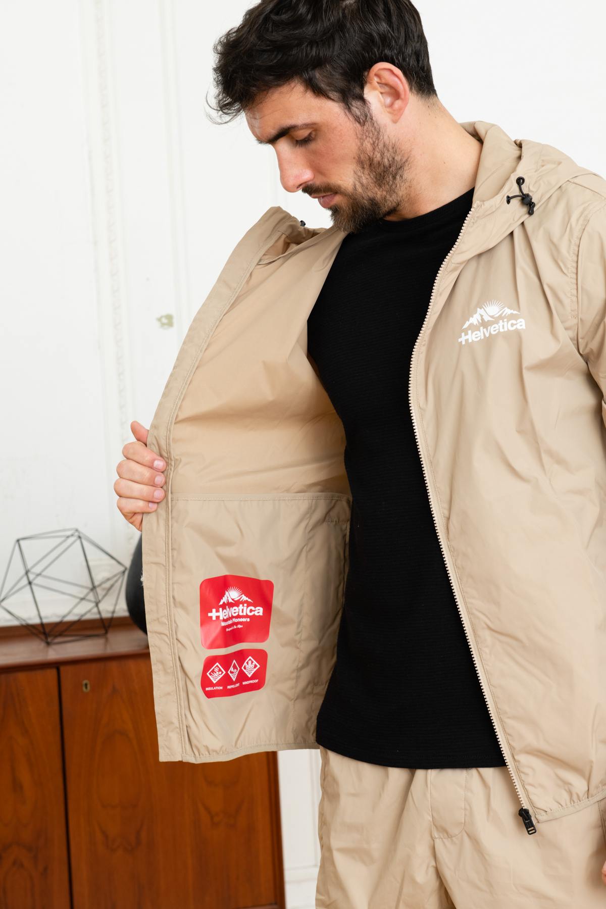 Giacche Uomo Helvetica Mountain Pioneers BLUM BEIGE — vista 7