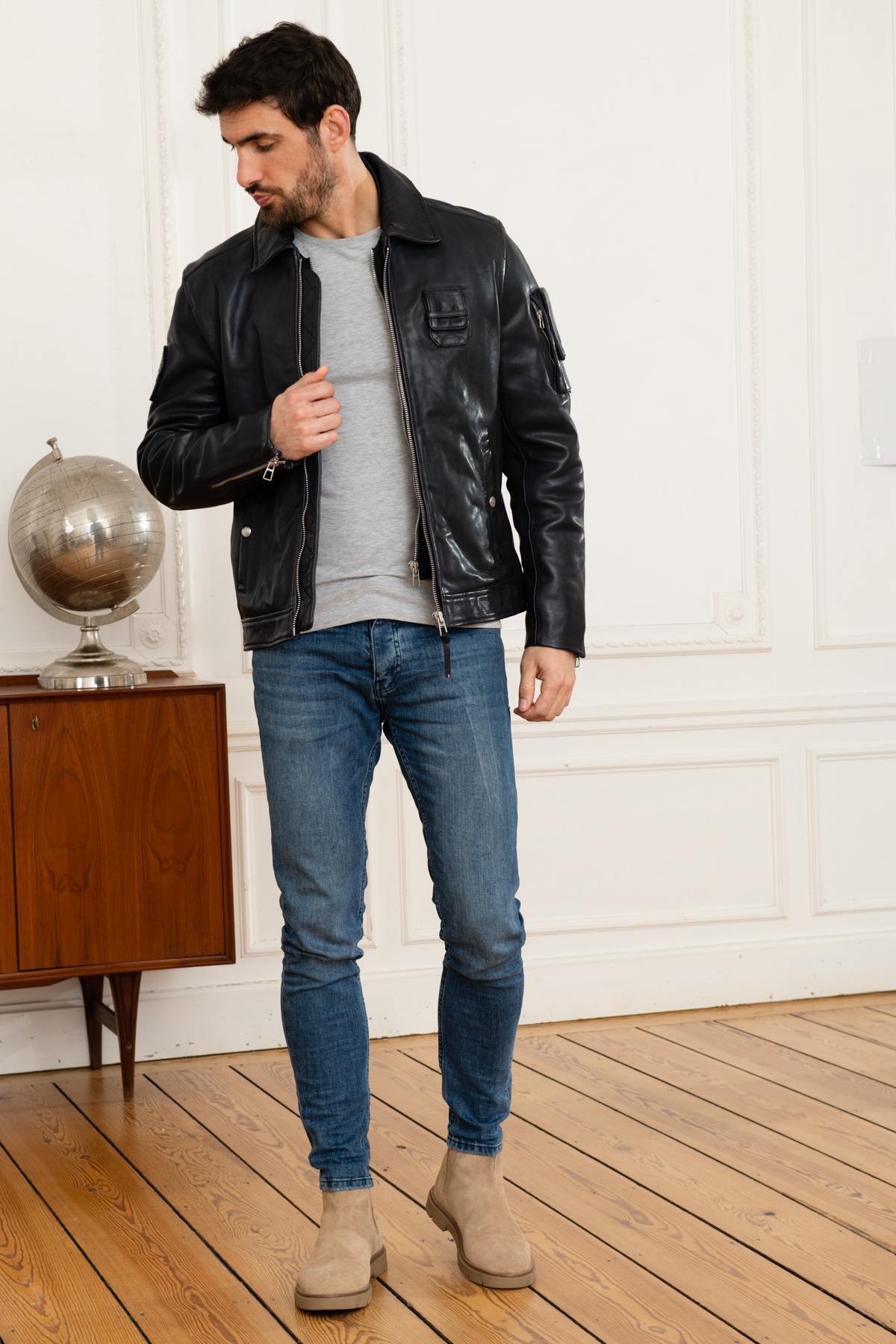 Herren Jacke Patrouille De France JAEGGER ALPHA NAVY — Ansicht 3