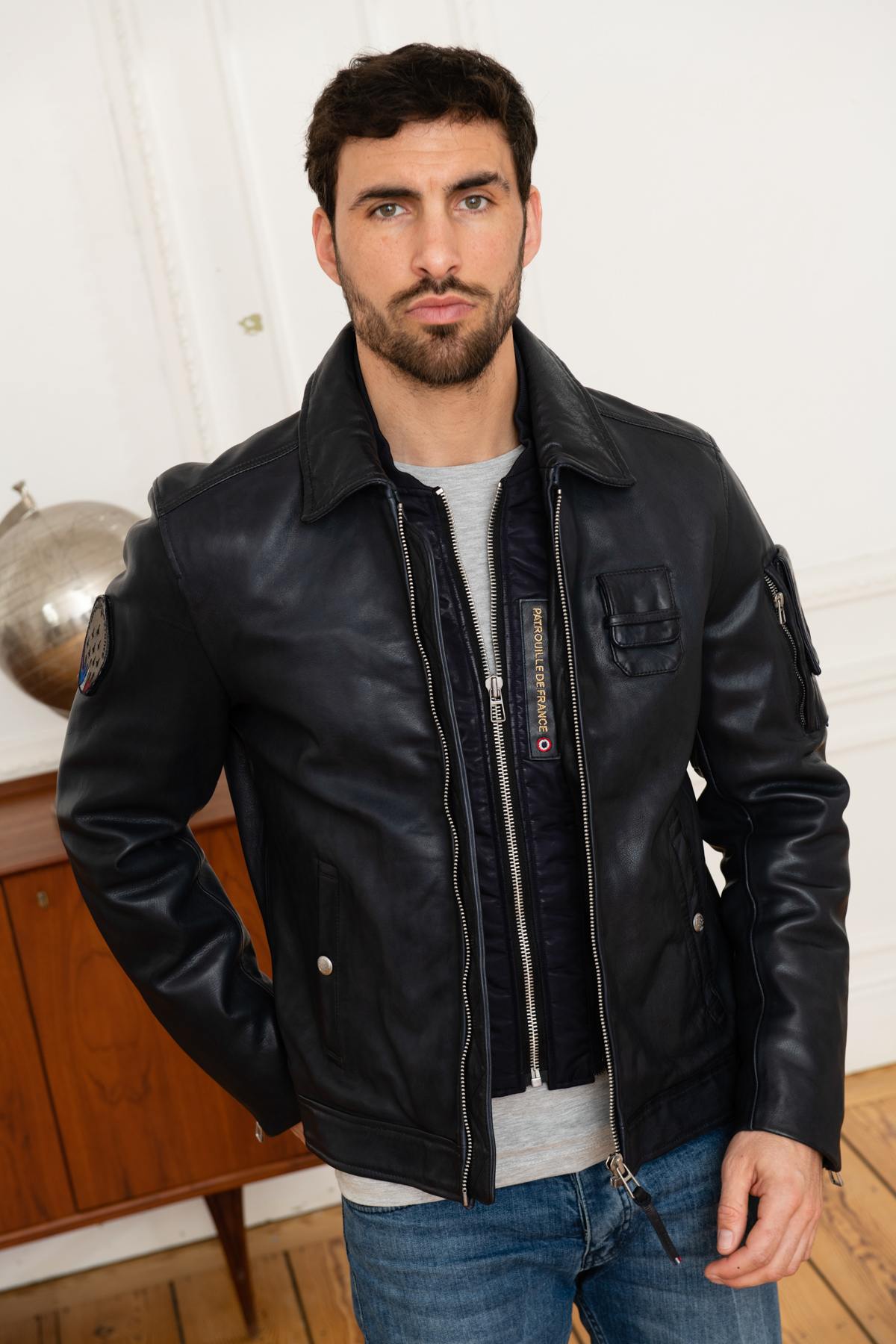 Herren Jacke Patrouille De France JAEGGER ALPHA NAVY — Ansicht 2