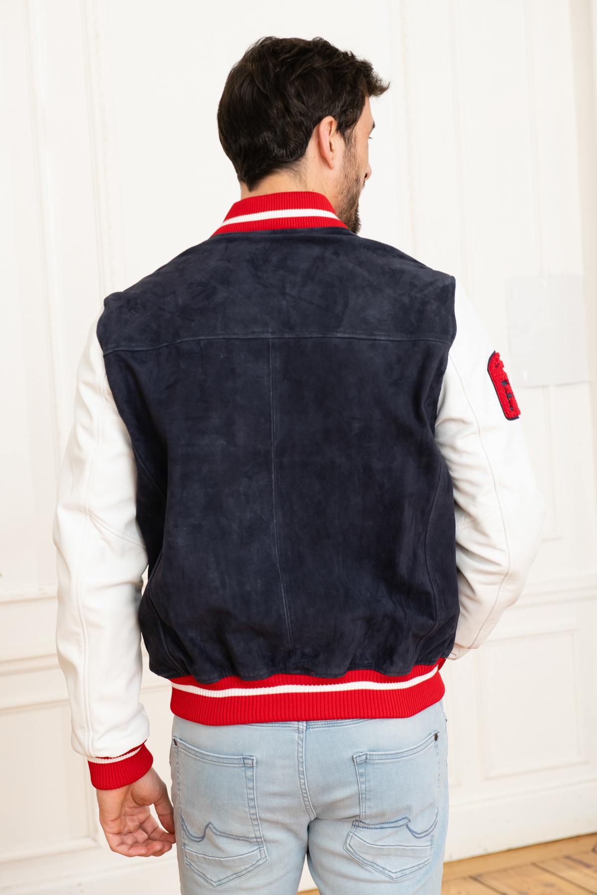 Chaqueta Hombre Redskins CLAN MUSTER NAVY WHITE — vista 5