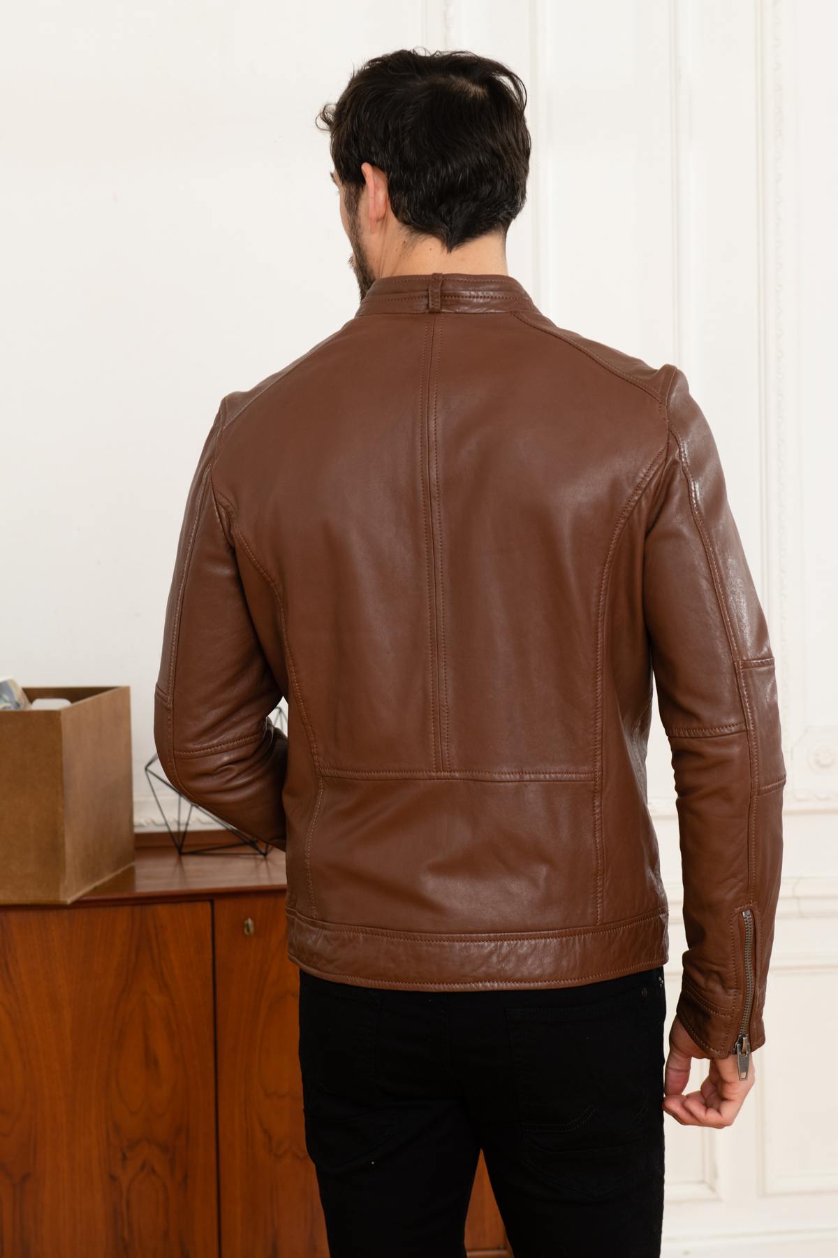 Blouson Homme Oakwood HUB 6 MARRON CLAIR 503 — vue 7
