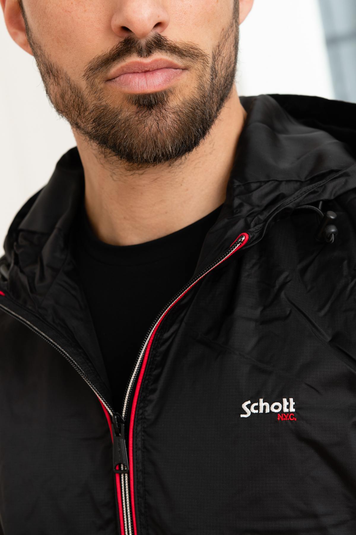 Giacche Uomo Schott CLYDE BLACK — vista 7