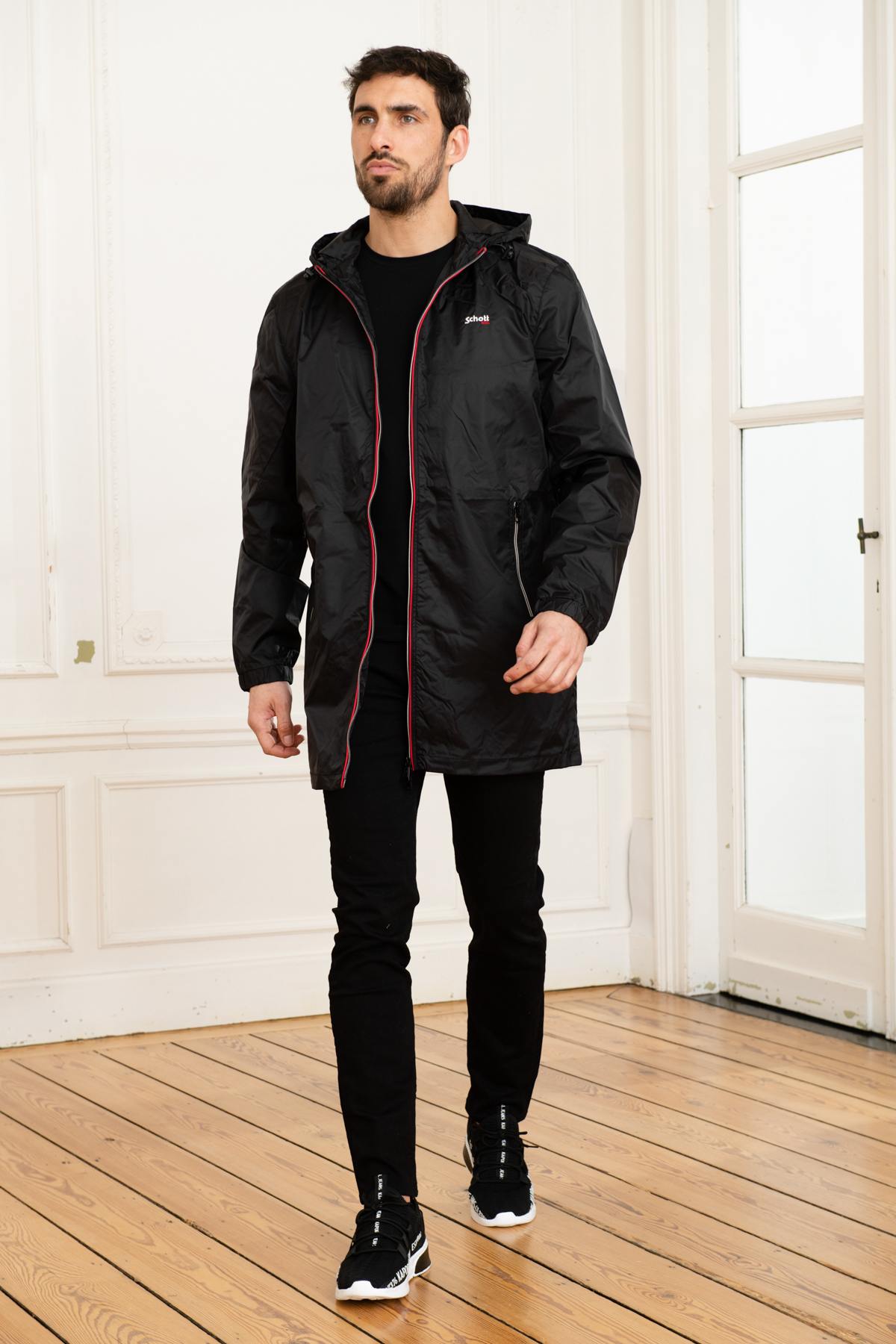 Giacche Uomo Schott CLYDE BLACK — vista 2