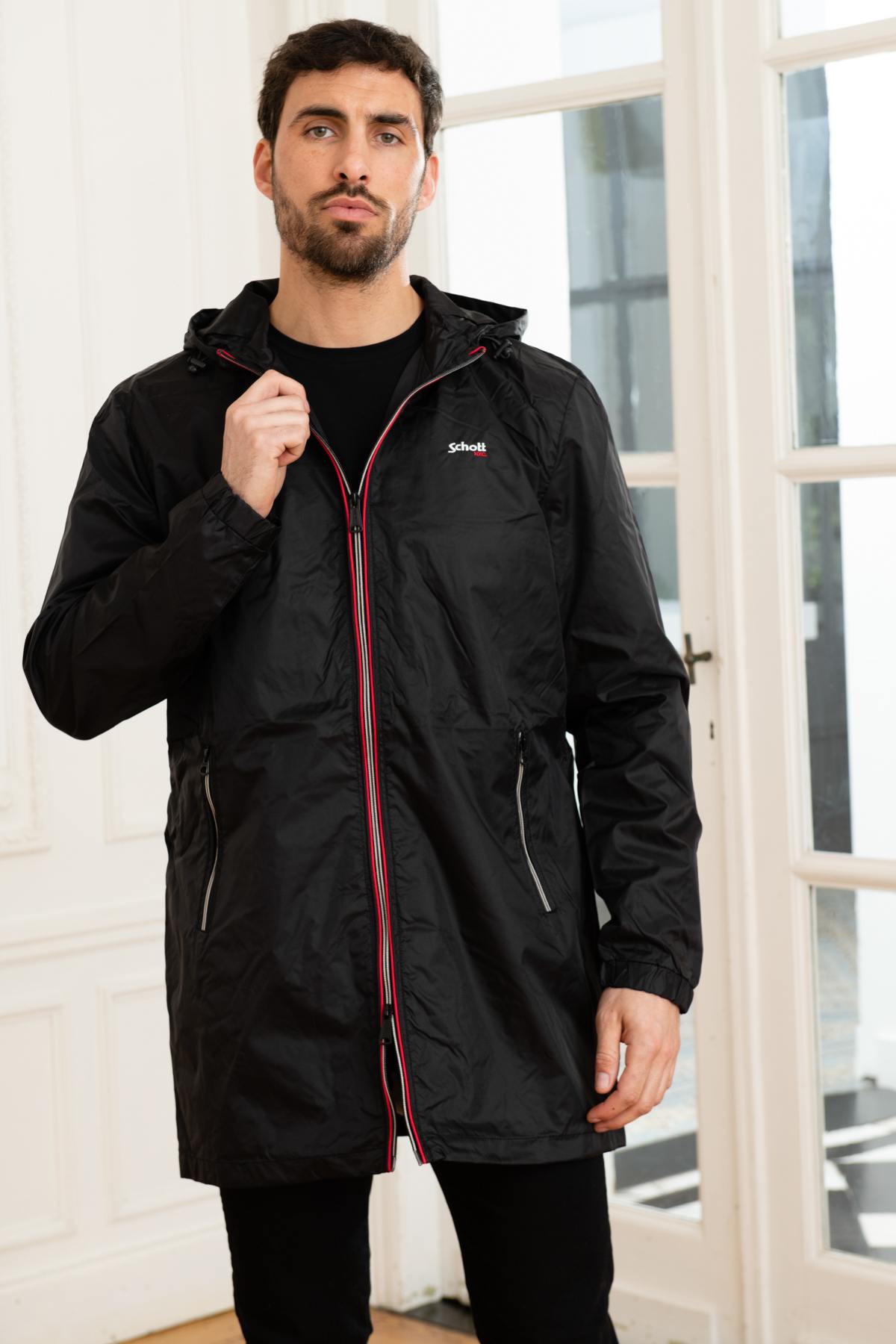 Giacche Uomo Schott CLYDE BLACK — vista 6