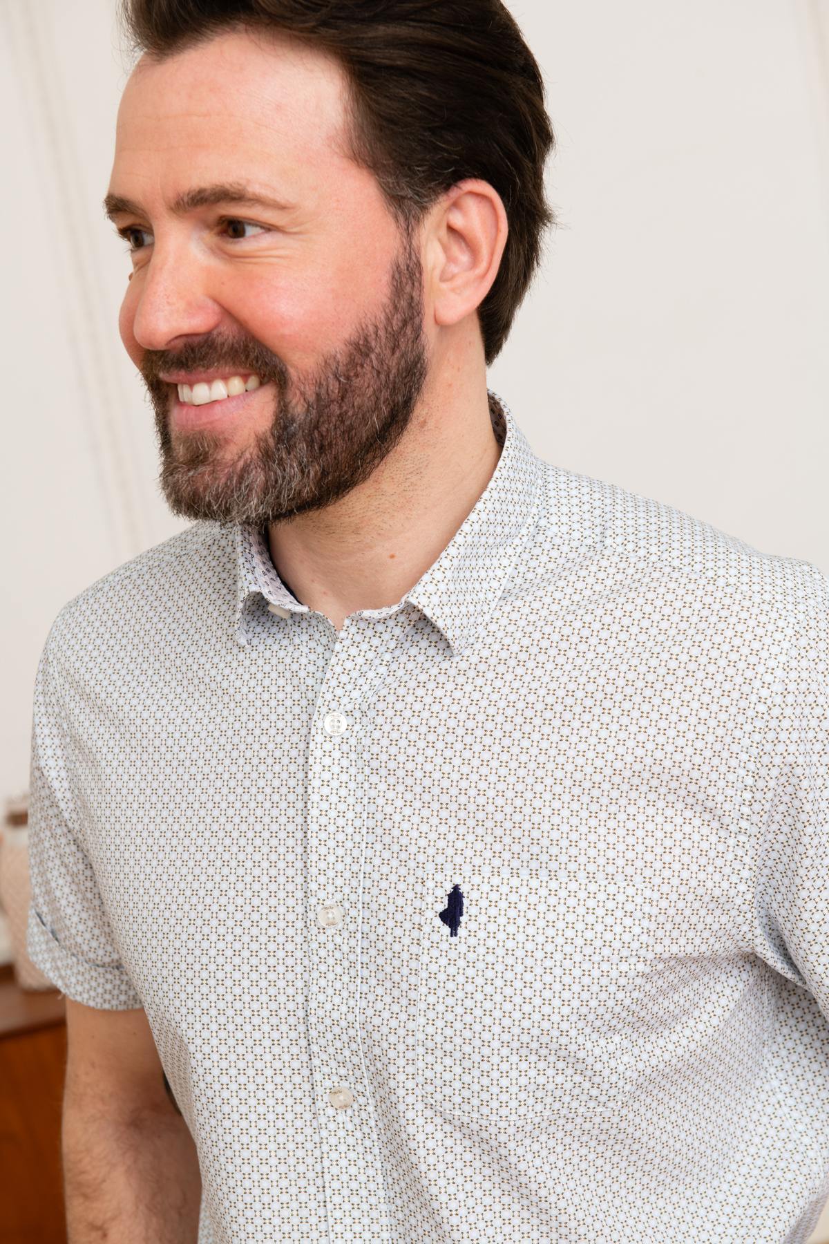 Camicia Uomo Mcs IMCHMC_C002 714 BLEU CIEL — vista 4