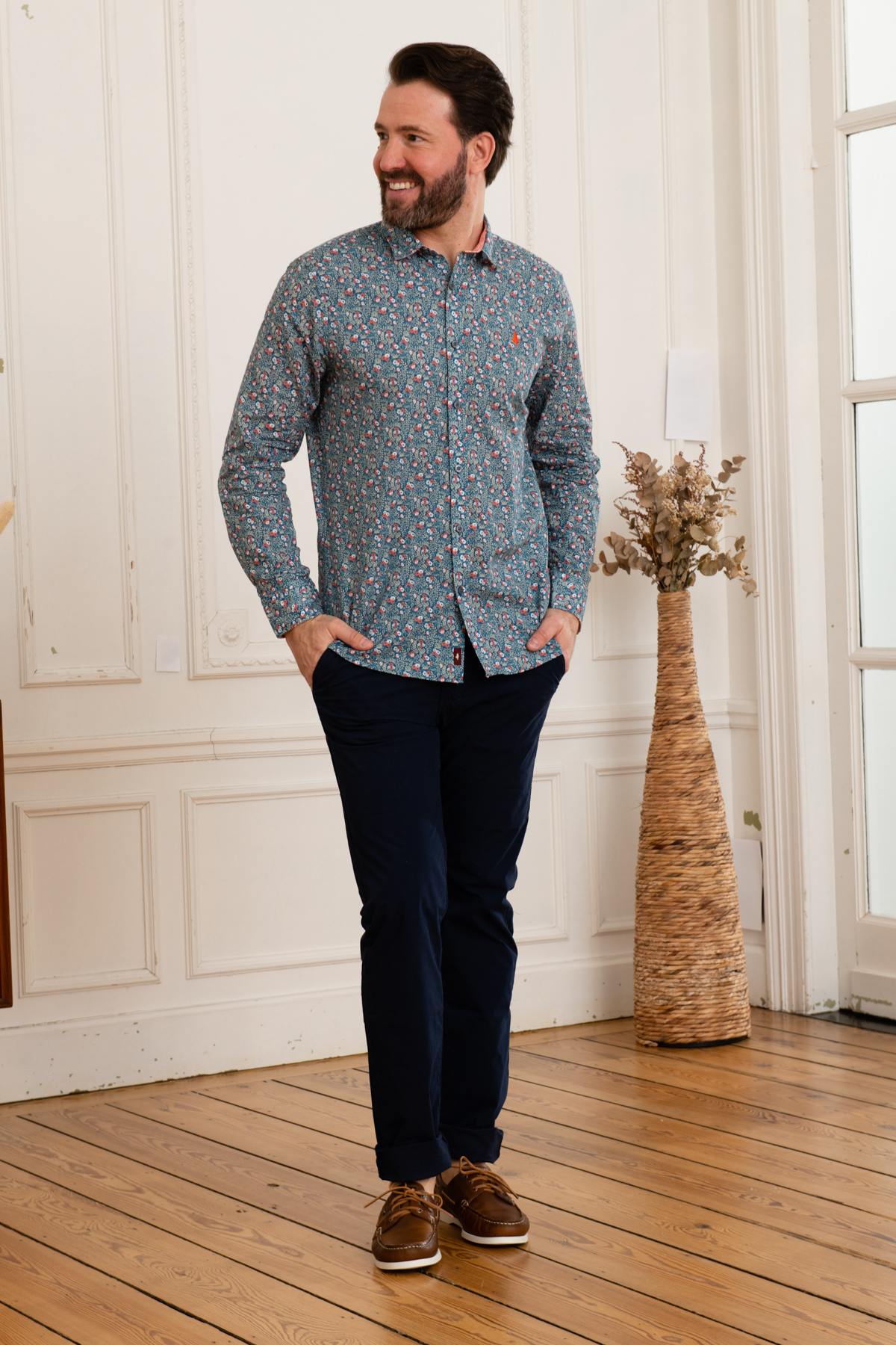 Chemise Homme Mcs IMCHML_C005 754 BLEU INDIGO  — vue 2