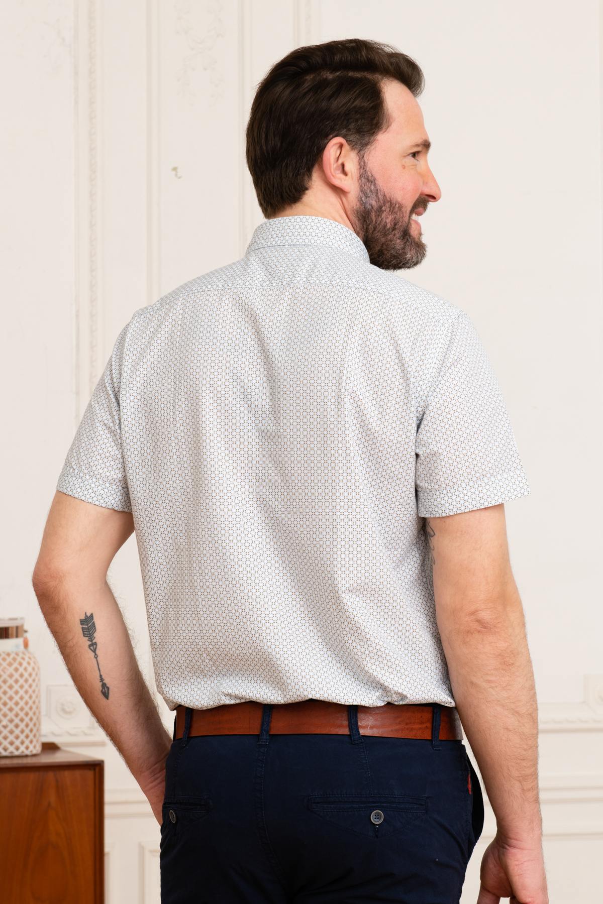 Camicia Uomo Mcs IMCHMC_C002 714 BLEU CIEL — vista 5