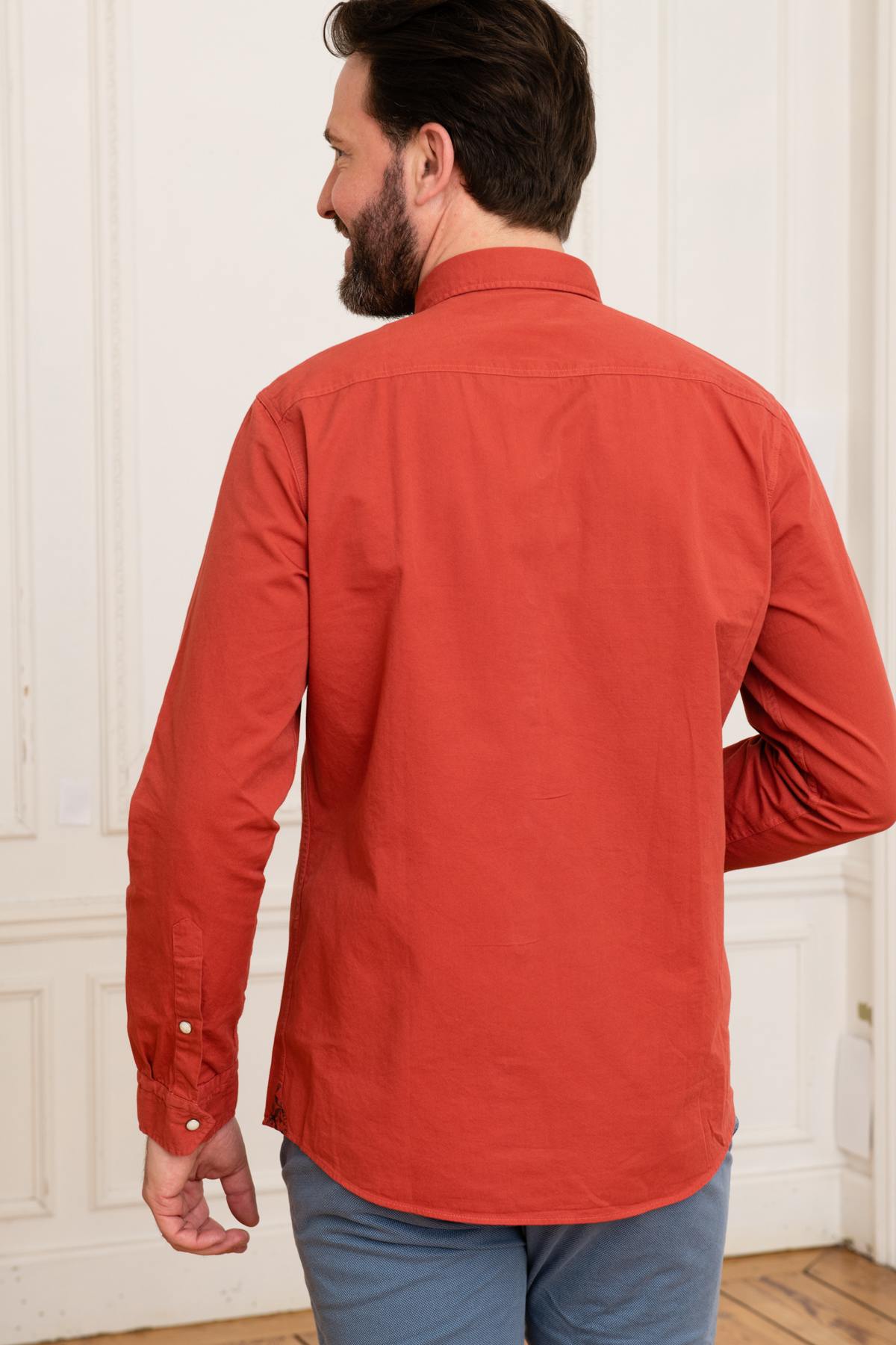 Camicia Uomo Mcs IMCHML_C040 460 TERRACOTTA — vista 4