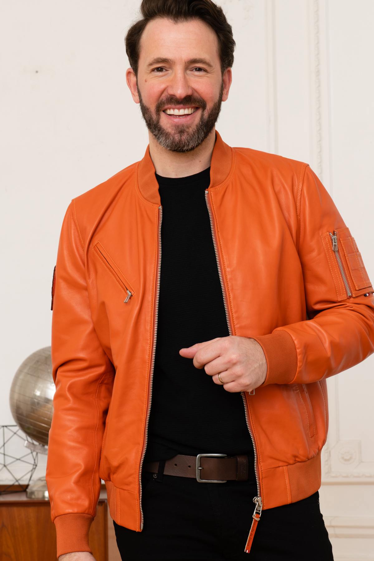 Giacche Uomo Patrouille De France GUN PALOMA ORANGE — vista 5
