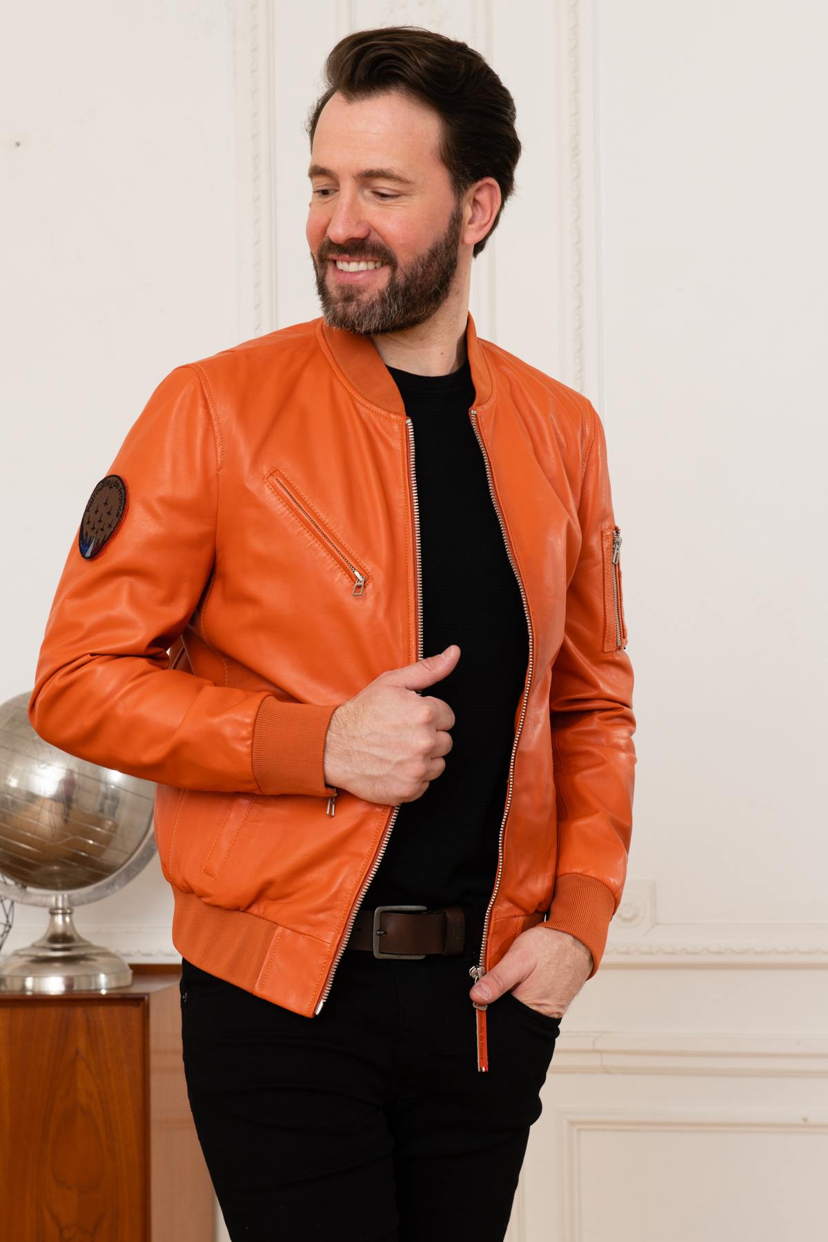 Giacche Uomo Patrouille De France GUN PALOMA ORANGE — vista 3