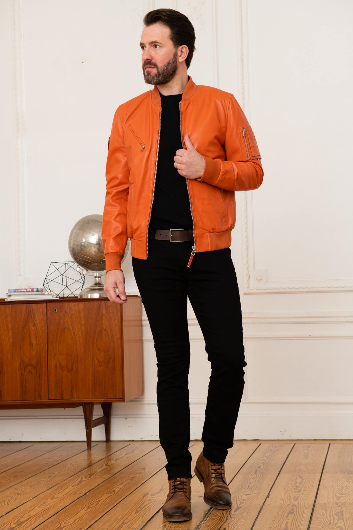 Giacche Uomo Patrouille De France GUN PALOMA ORANGE — vista 2