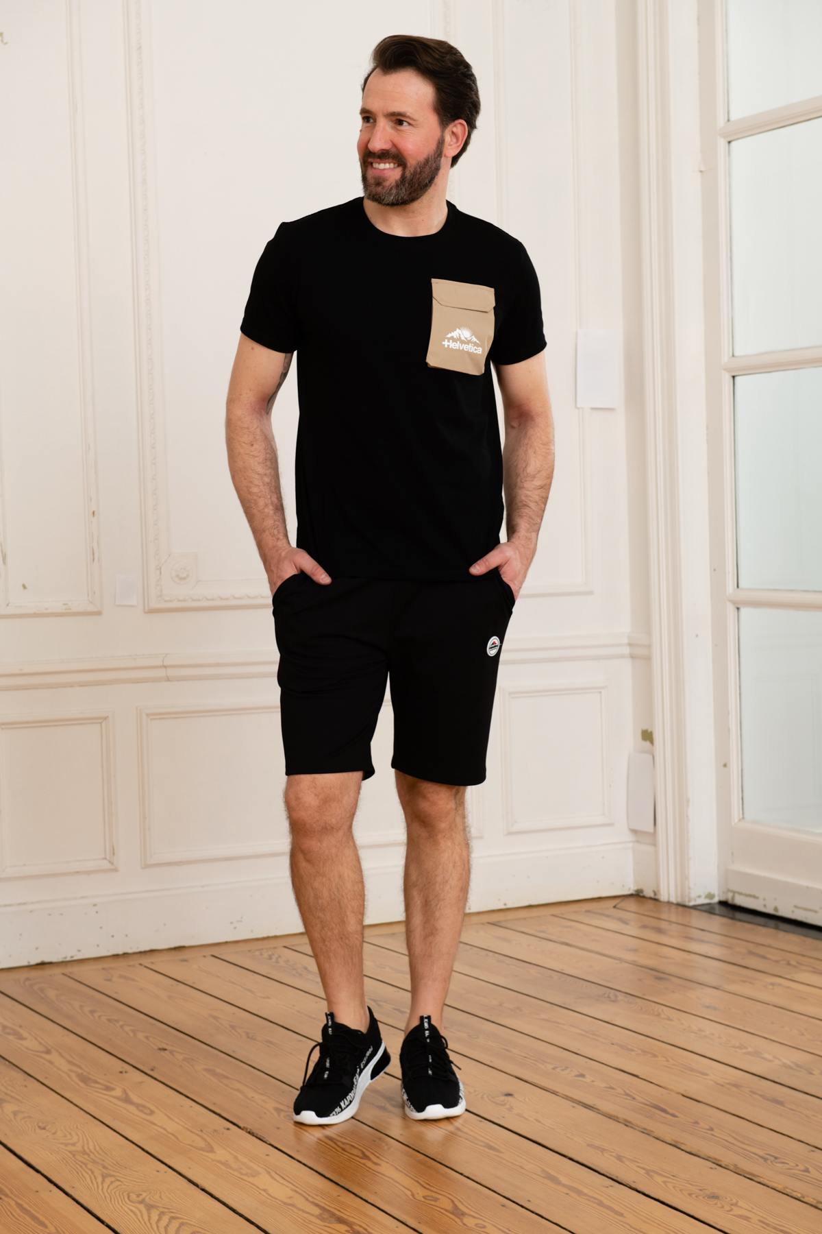 Herren Short Helvetica Mountain Pioneers NINJA BEIGE — Ansicht 4