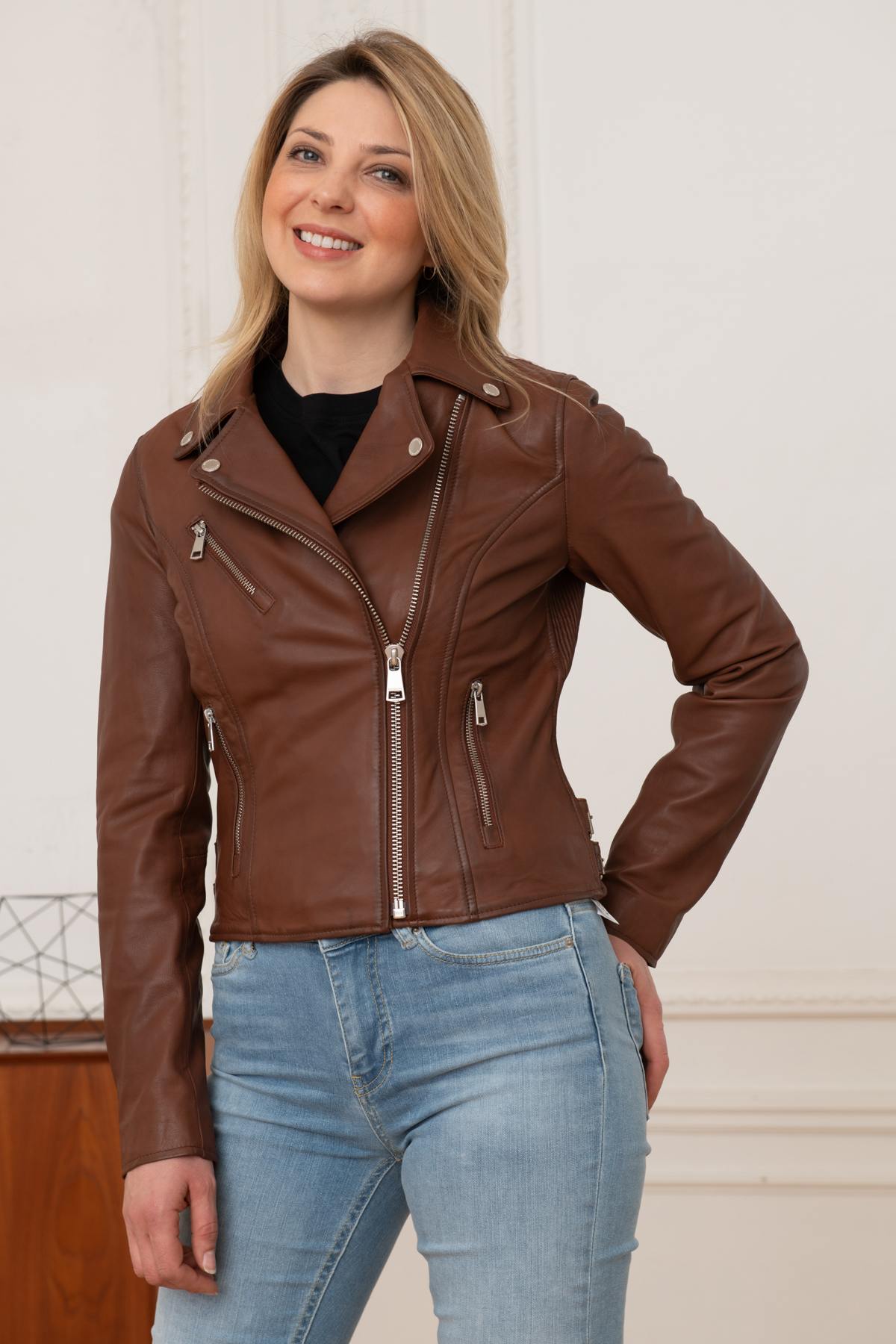 Damen Jacke Redskins BRIDGET HOLSTER COGNAC — Ansicht 3